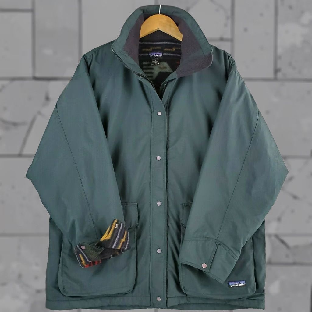 Patagonia VINTAGE Patagonia AZTEC Southwest Women's Medium Softshell Jacket Green USA Made 2005 Parka Windproof Water Resistant Fleece Lined Size M / US 6-8 / IT 42-44 - 1 Thumbnail