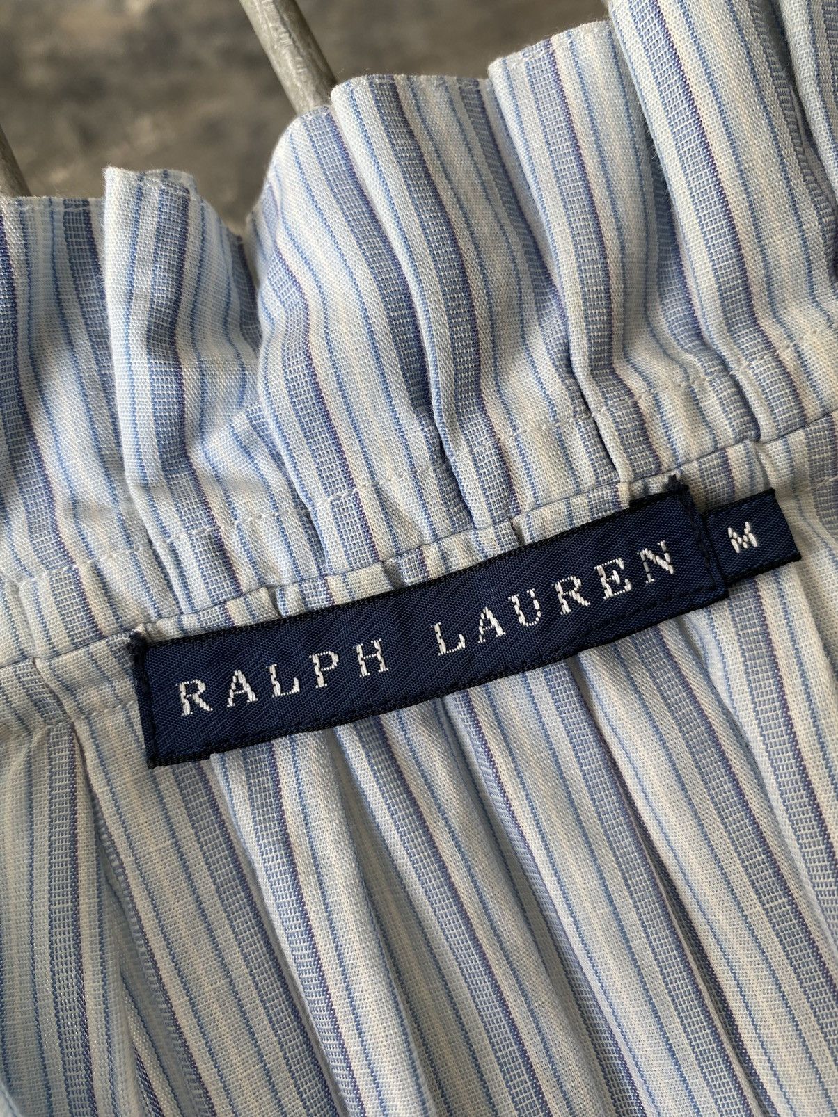 Ralph Lauren Ralph Lauren Blue Striped Blouse Pleated Collar & Cuffs. Size M / US 6-8 / IT 42-44 - 3 Thumbnail