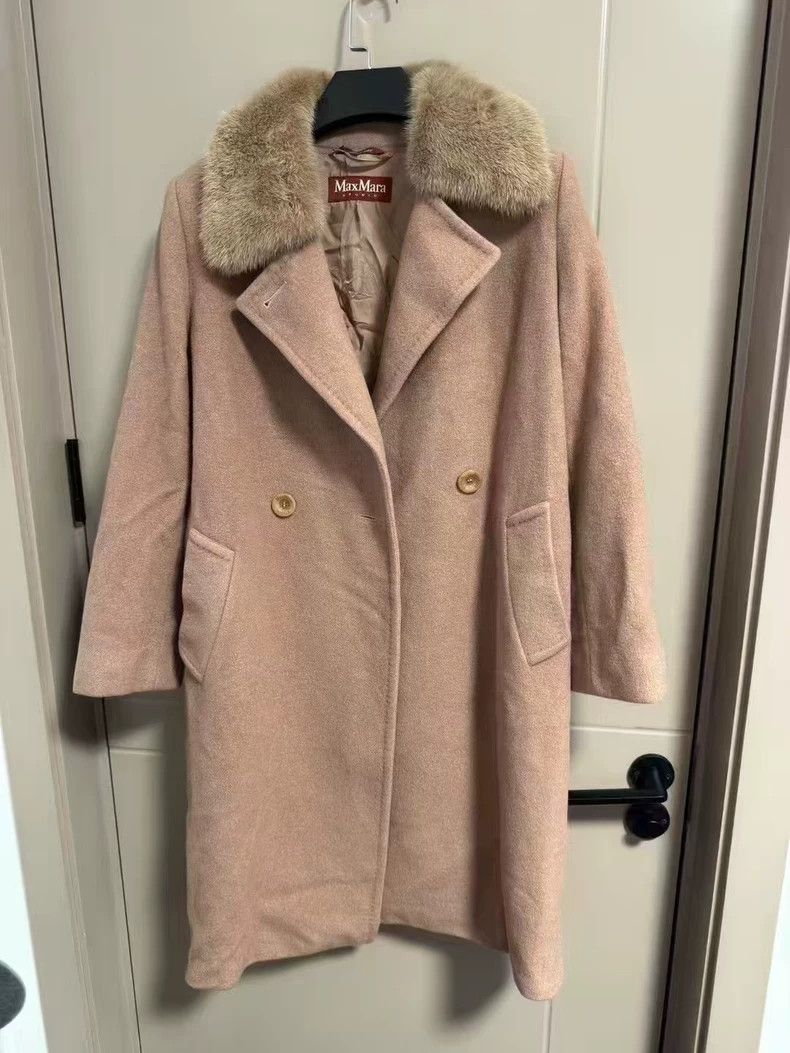 Max Mara Max Mara Wool coat with fur collar Size M / US 6-8 / IT 42-44 - 1 Thumbnail