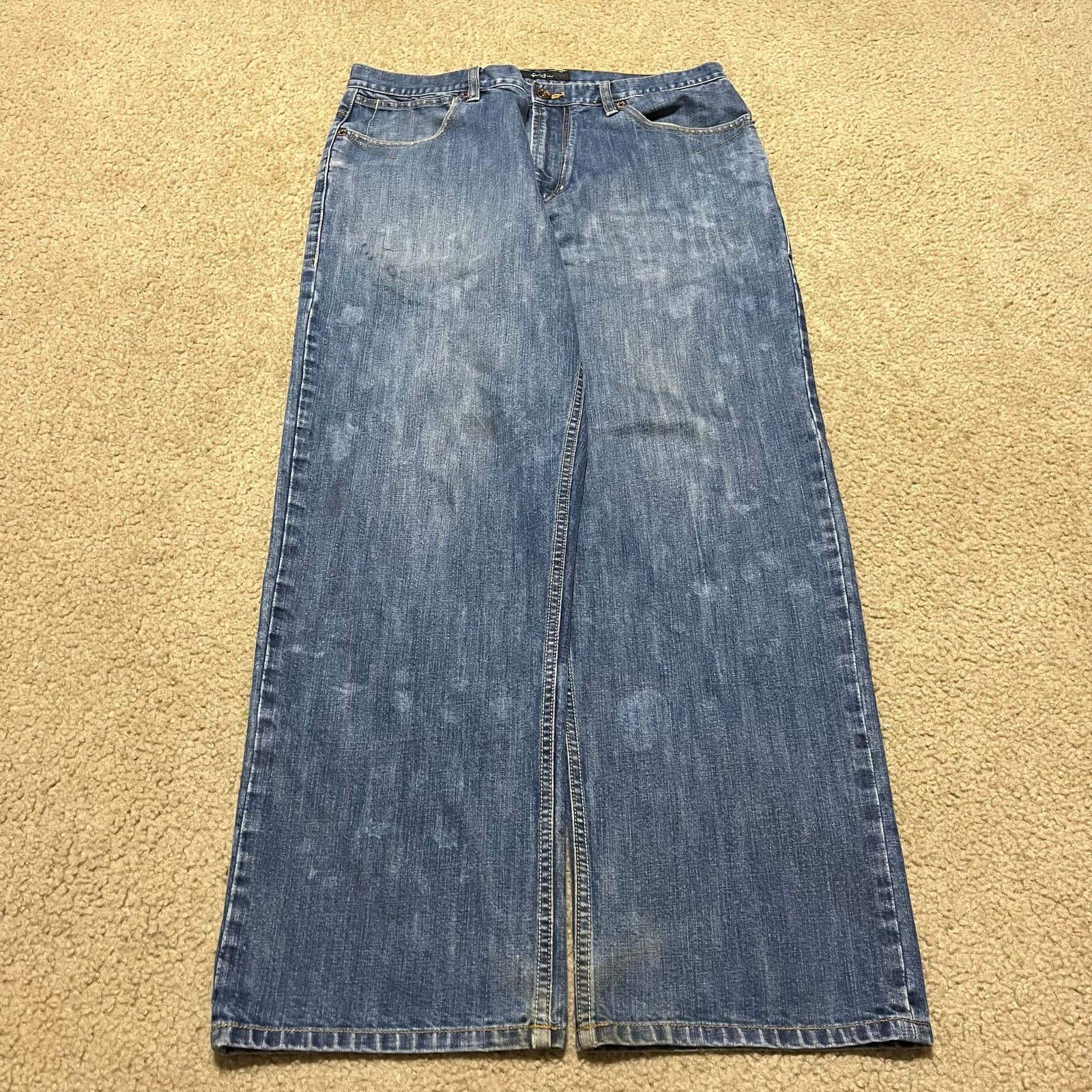 Sean John Sean John Y2K Baggy Skater Painted Embroidered Blue Jeans Size US 36 / EU 52 - 2 Thumbnail