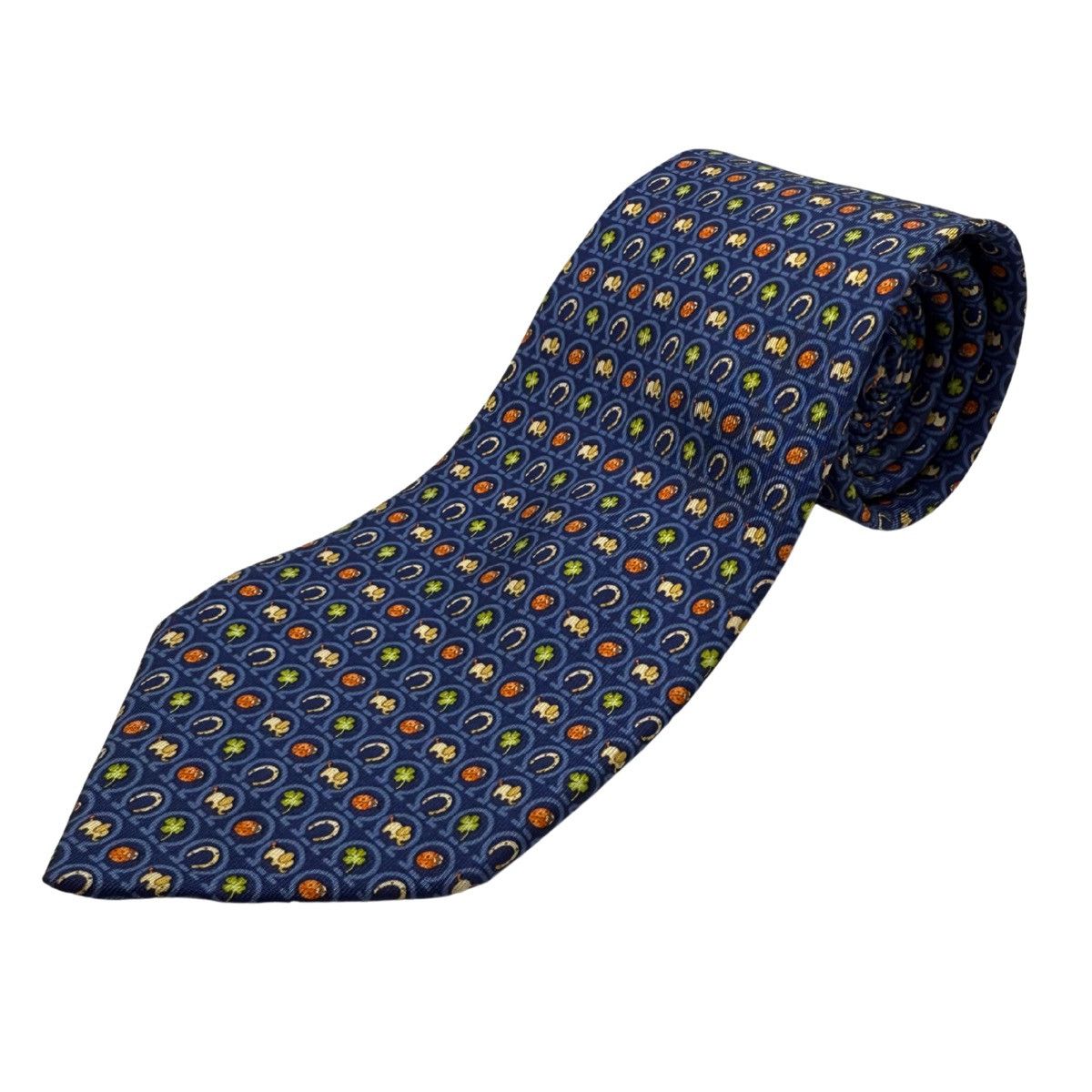 Salvatore Ferragamo Salvatore Ferragamo Silk Tie, Navy, Made in Italy, Like New Size ONE SIZE - 1 Thumbnail