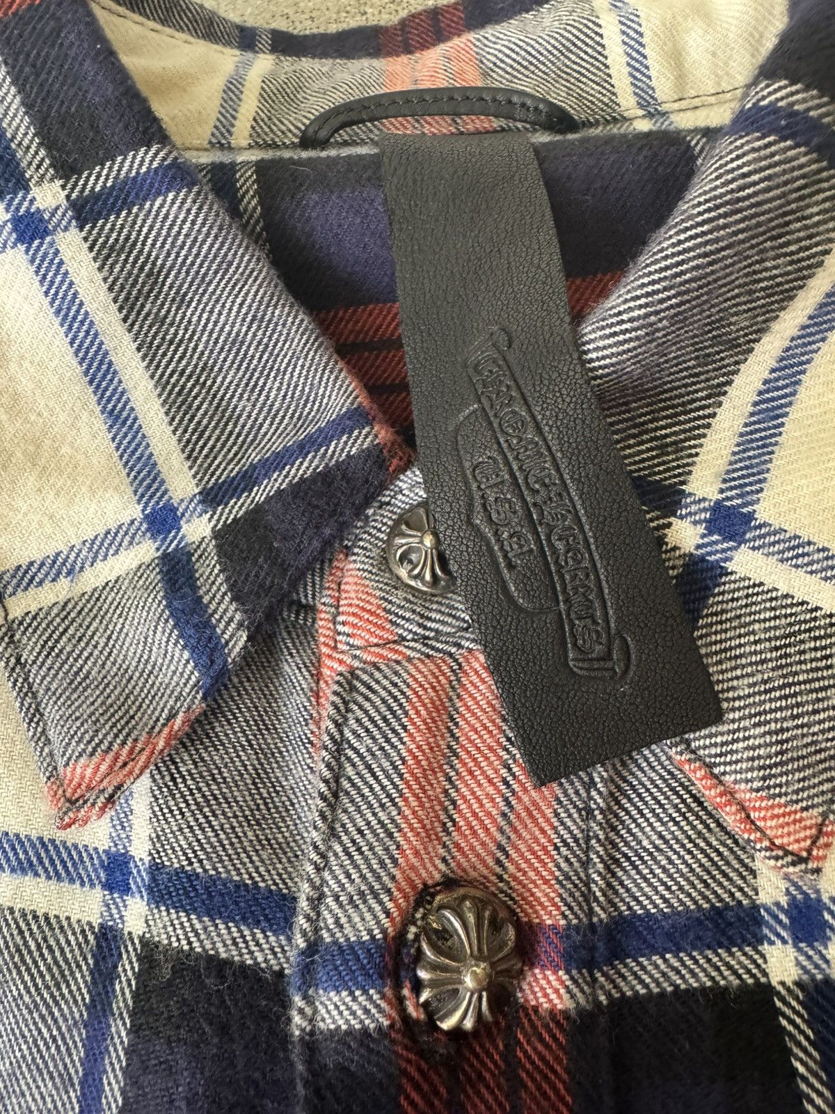 Chrome Hearts CHROME HEARTS FLANNEL PLAID SHIRT JACKET Size US L / EU 52-54 / 3 - 4 Thumbnail