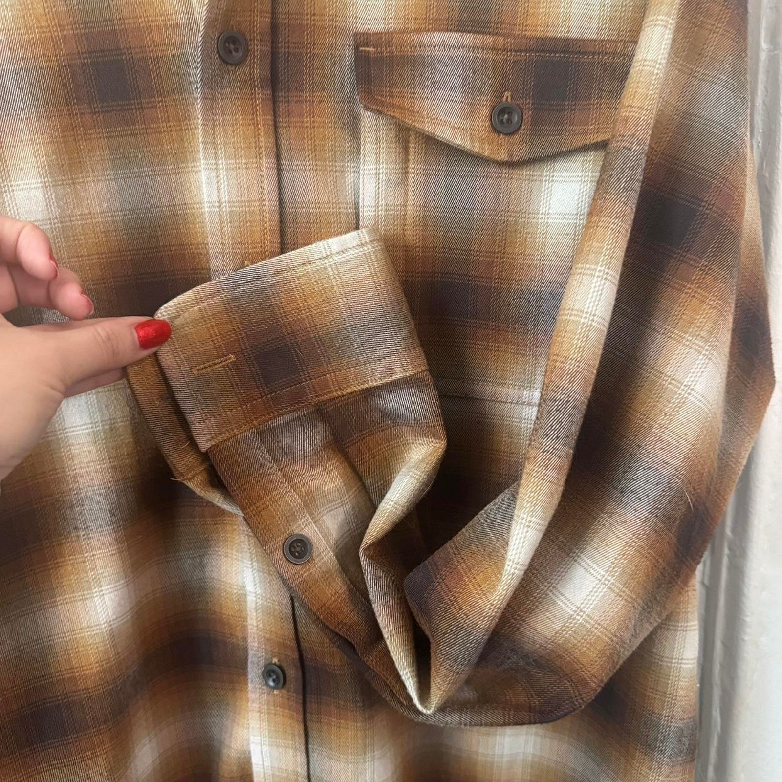 Other Cabincore cozy brown plaid button up shirt Swiss Tech Size US S / EU 44-46 / 1 - 4 Thumbnail