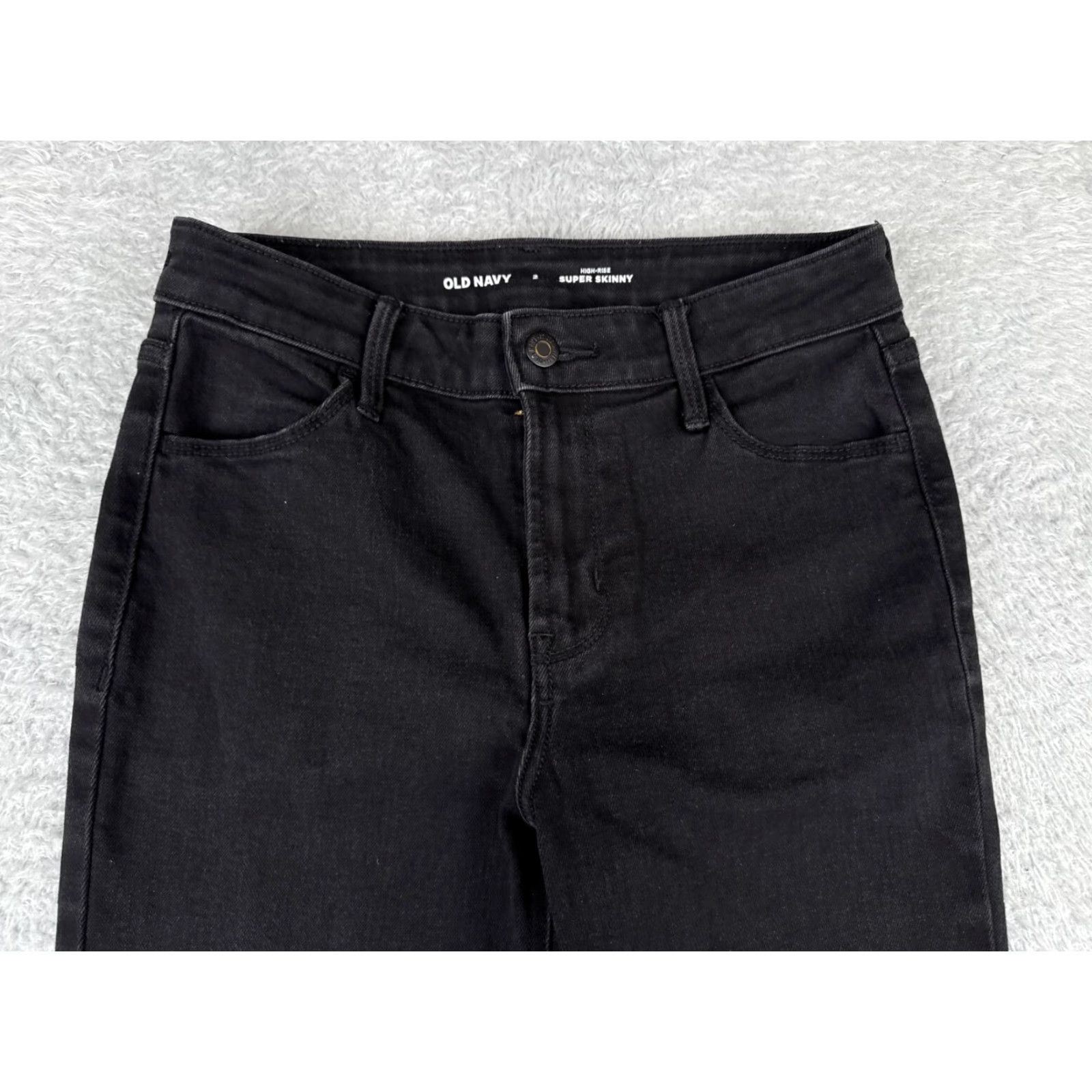 Old Navy Old Navy Jeans Womens 2 Black Denim Skinny Mid Rise 26x28 Cotton 26 Inseam 28 Inseam 28 - 90s Retro American Brand Old Navy Womens Jeans Size 26" / US 2 / IT 38 - 4 Thumbnail