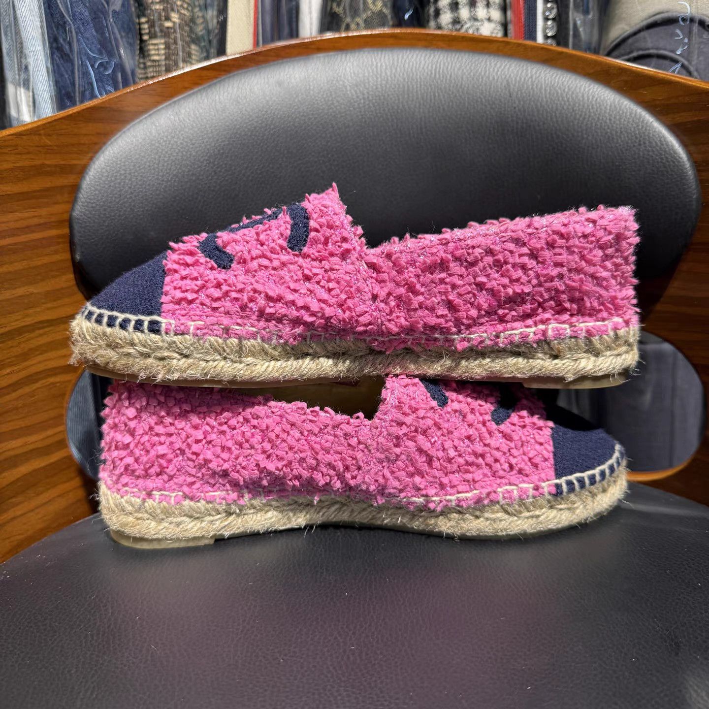 Chanel Chanel Pink Tweed Espadrilles K15 Size US 7 / IT 37 - 7 Thumbnail