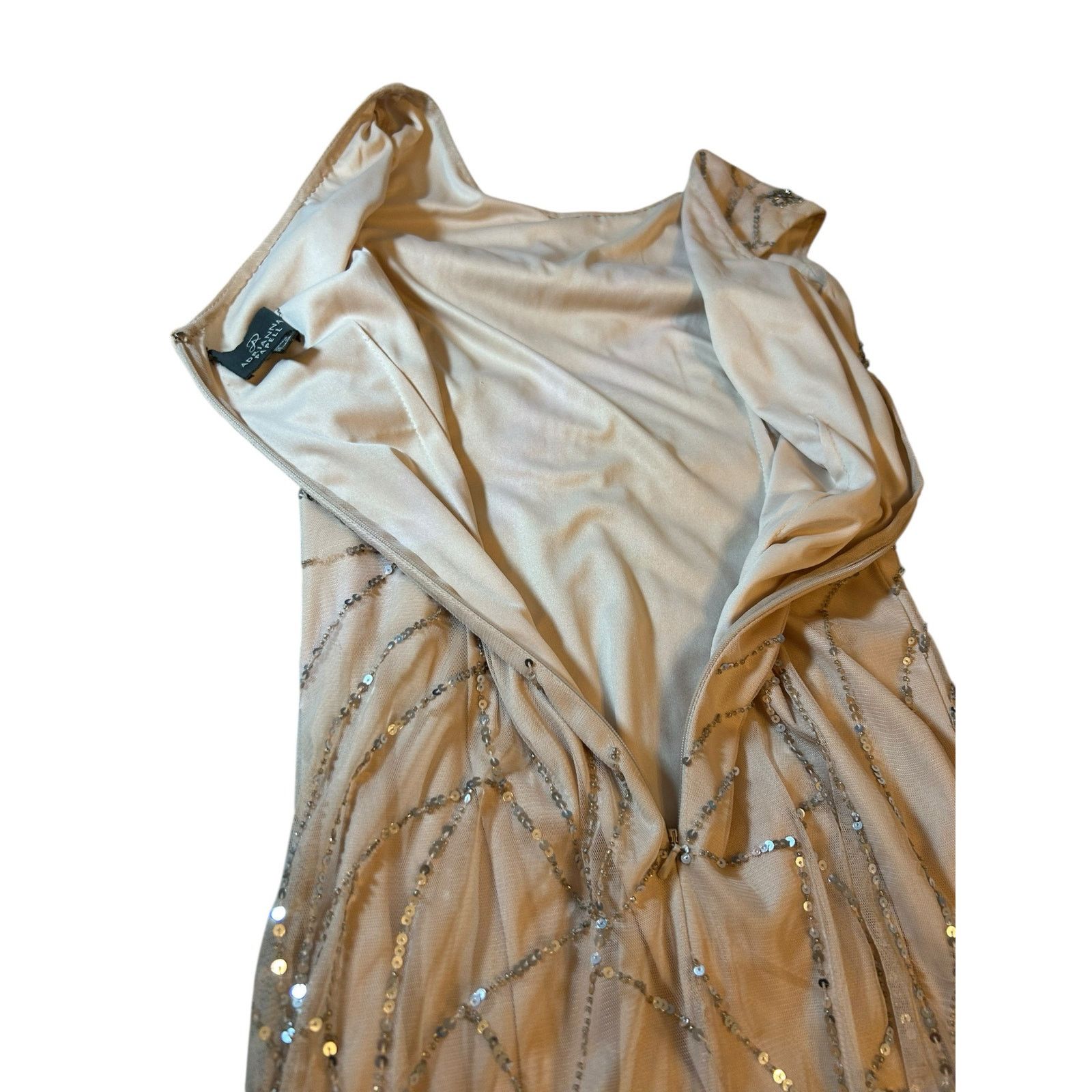 Adrianna Papell Adrianna Papell Blush Sequined Gown - Size 10 Size L / US 10 / IT 46 - 15 Thumbnail