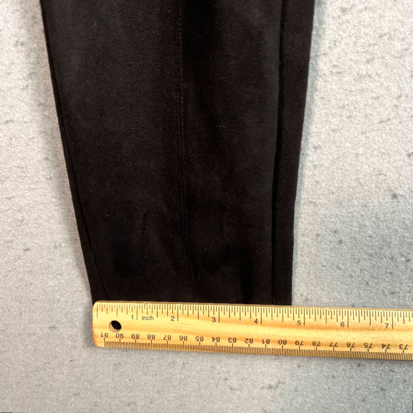 Zara Zara Basic Pants Womens Small Black Skinny Suede Like Texture Size 28" / US 6 / IT 42 - 7 Thumbnail