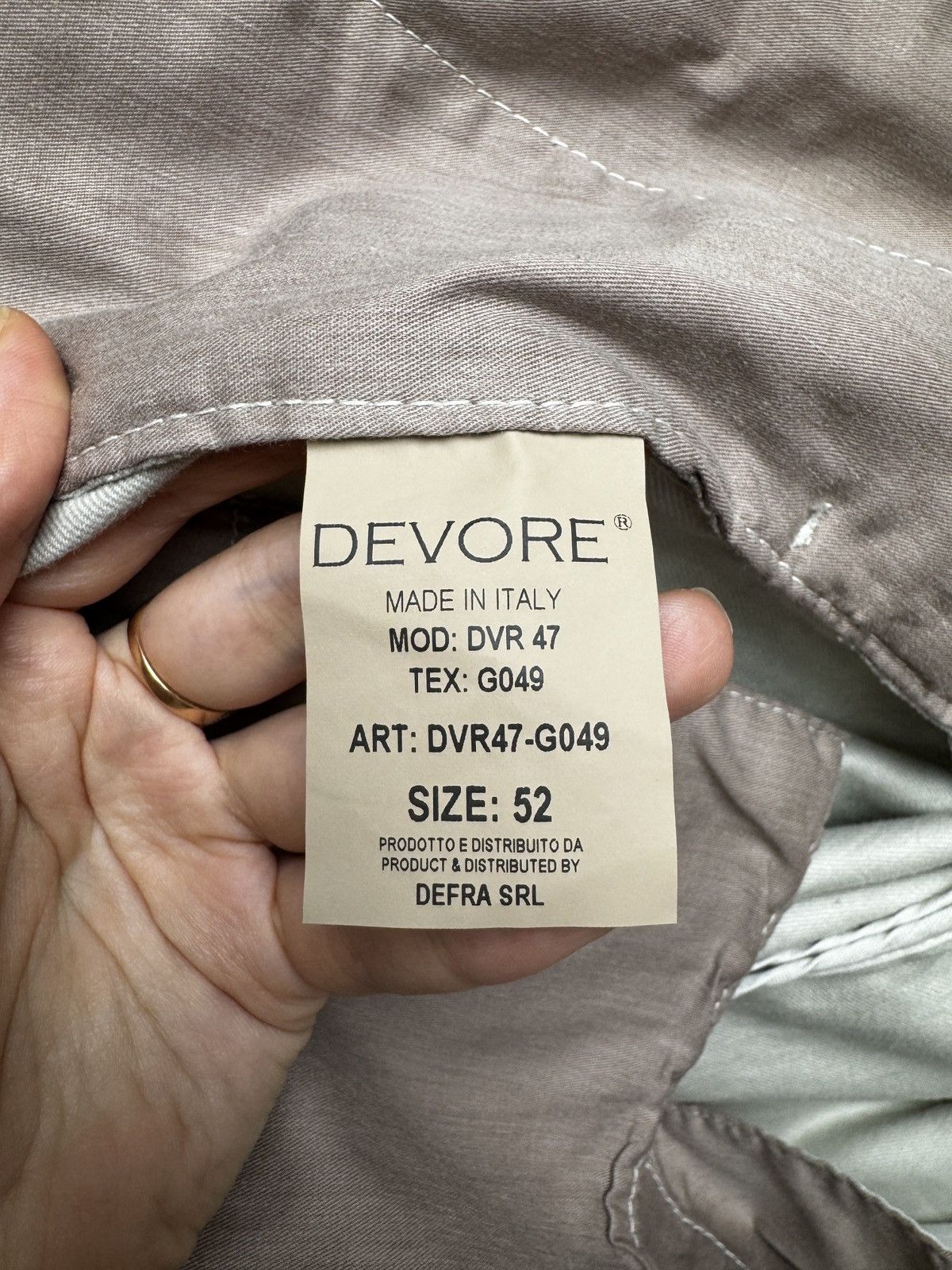Other Devore Linen blend Ivory Beige chino pants Italy made sz 52 Size US 36 / EU 52 - 15 Thumbnail