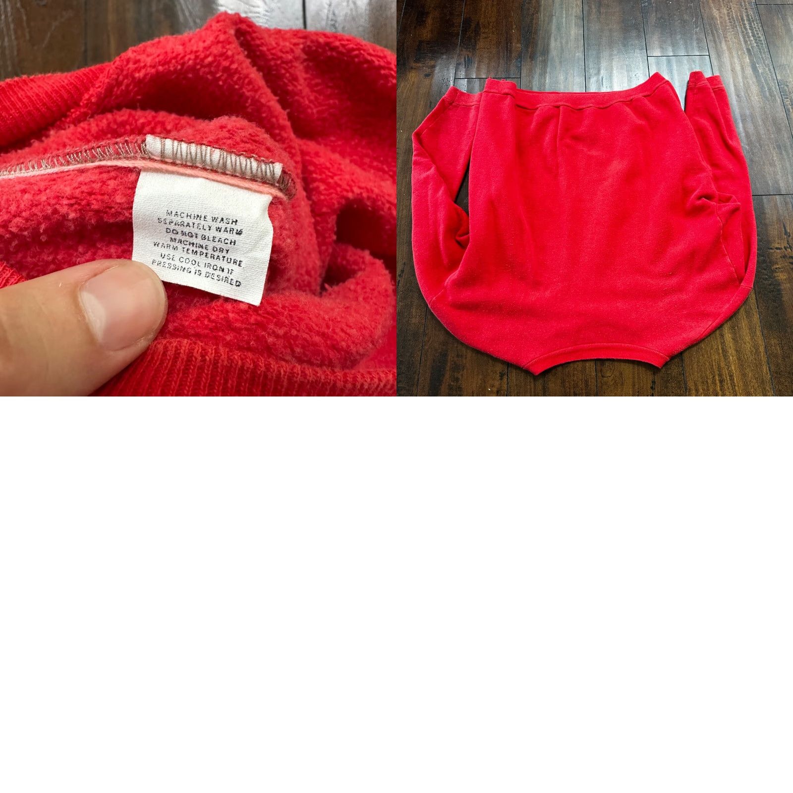 Vintage VINTAGE Casual Wear Sweatshirt Shirt Mens L Red Graphic Print 1960s 60s 70s All Seasons Pullover Crew Neck Fleece Acrylic United States Size US L / EU 52-54 / 3 - 8 Thumbnail