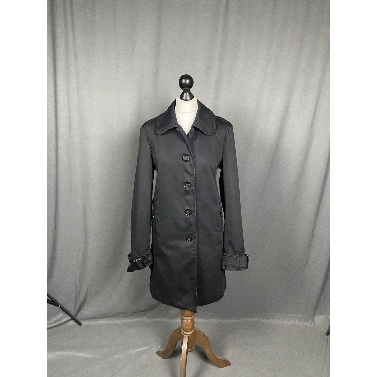 Burberry Burberry Nova Check Women's Black Trench Over Coat Size UK 1 Size XL / US 12-14 / IT 48-50 - 4 Thumbnail