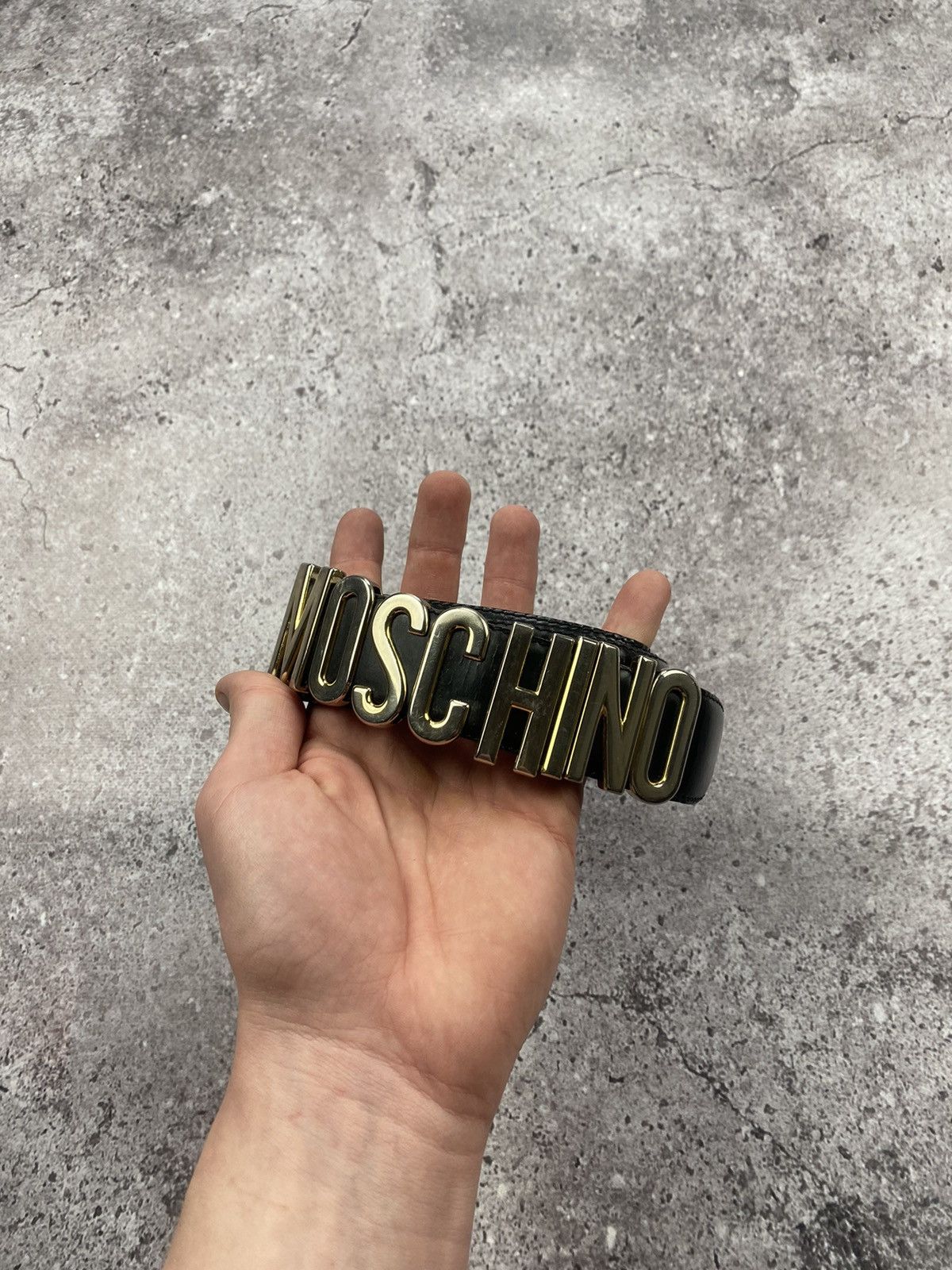 Moschino × Vintage Vintage Moschino gold label real leather belt rare luxury Size ONE SIZE - 2 Thumbnail
