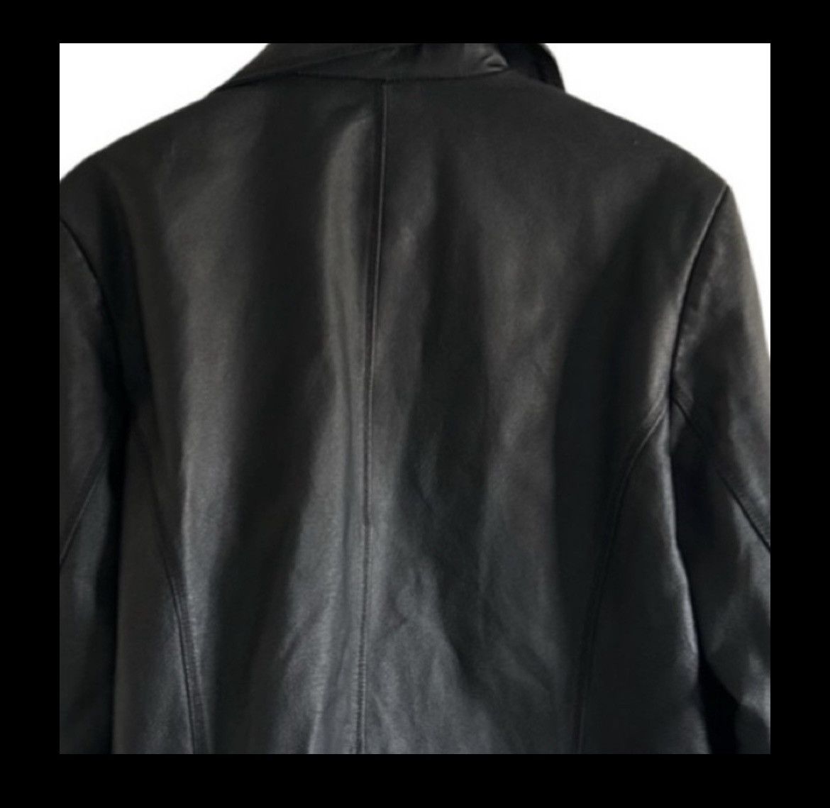 Worthington Vtg Worthington Black Leather Button Front Lined Jacket Coat Size XL / US 12-14 / IT 48-50 - 6 Thumbnail