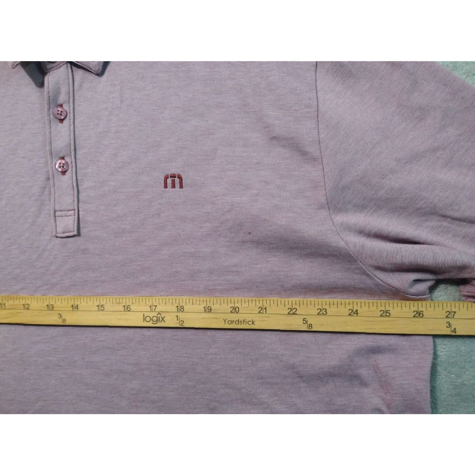 TravisMathew Travis Mathew Shirt Men 3XL Red Striped Polo Short Sleeve Golf Pima Cotton Blend Size US XXL / EU 58 / 5 - 4 Thumbnail