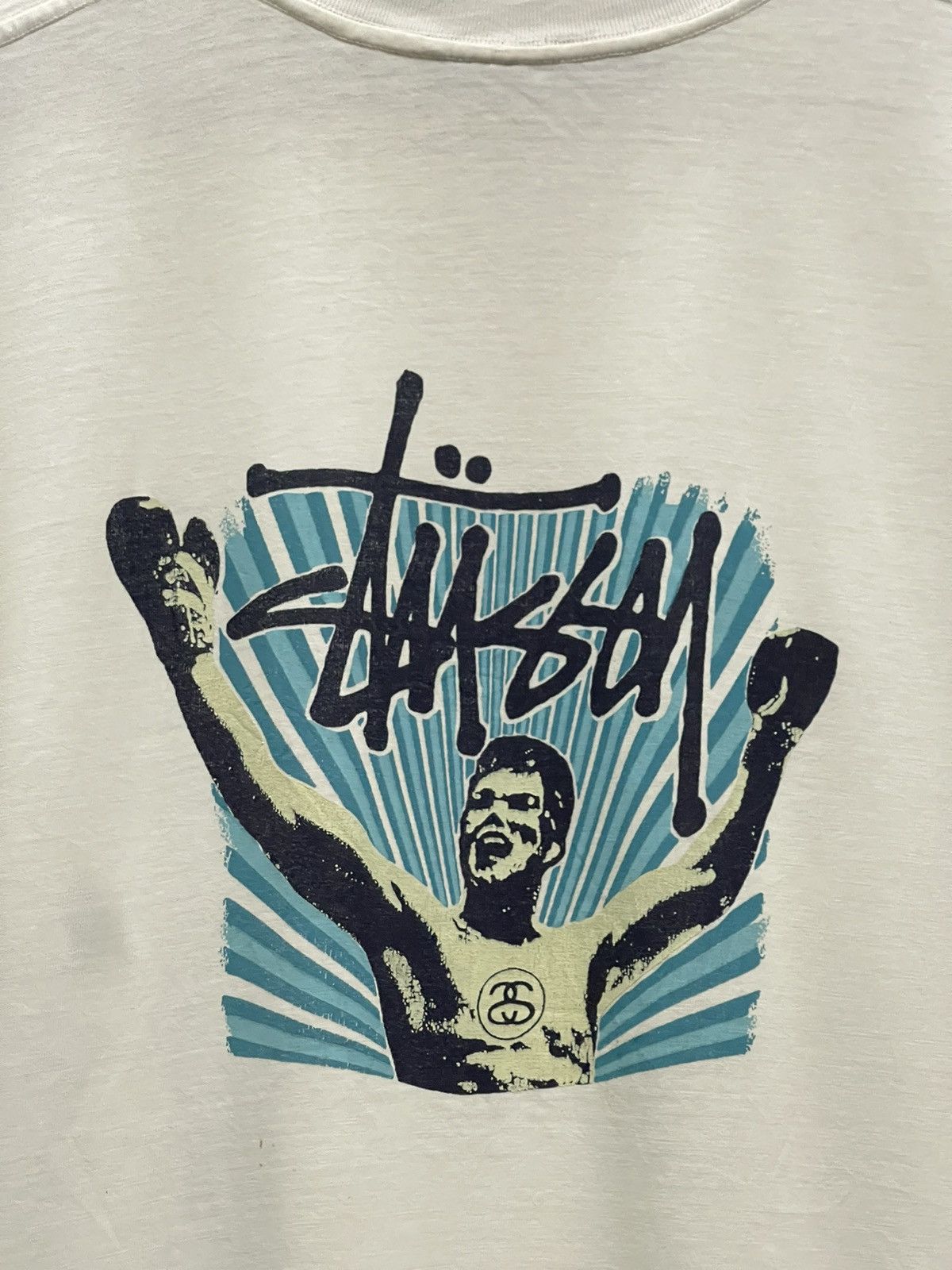Stussy Real Vintage 00s Stussy Muhammad Ali Boxing Tshirt Size US L / EU 52-54 / 3 - 7 Thumbnail