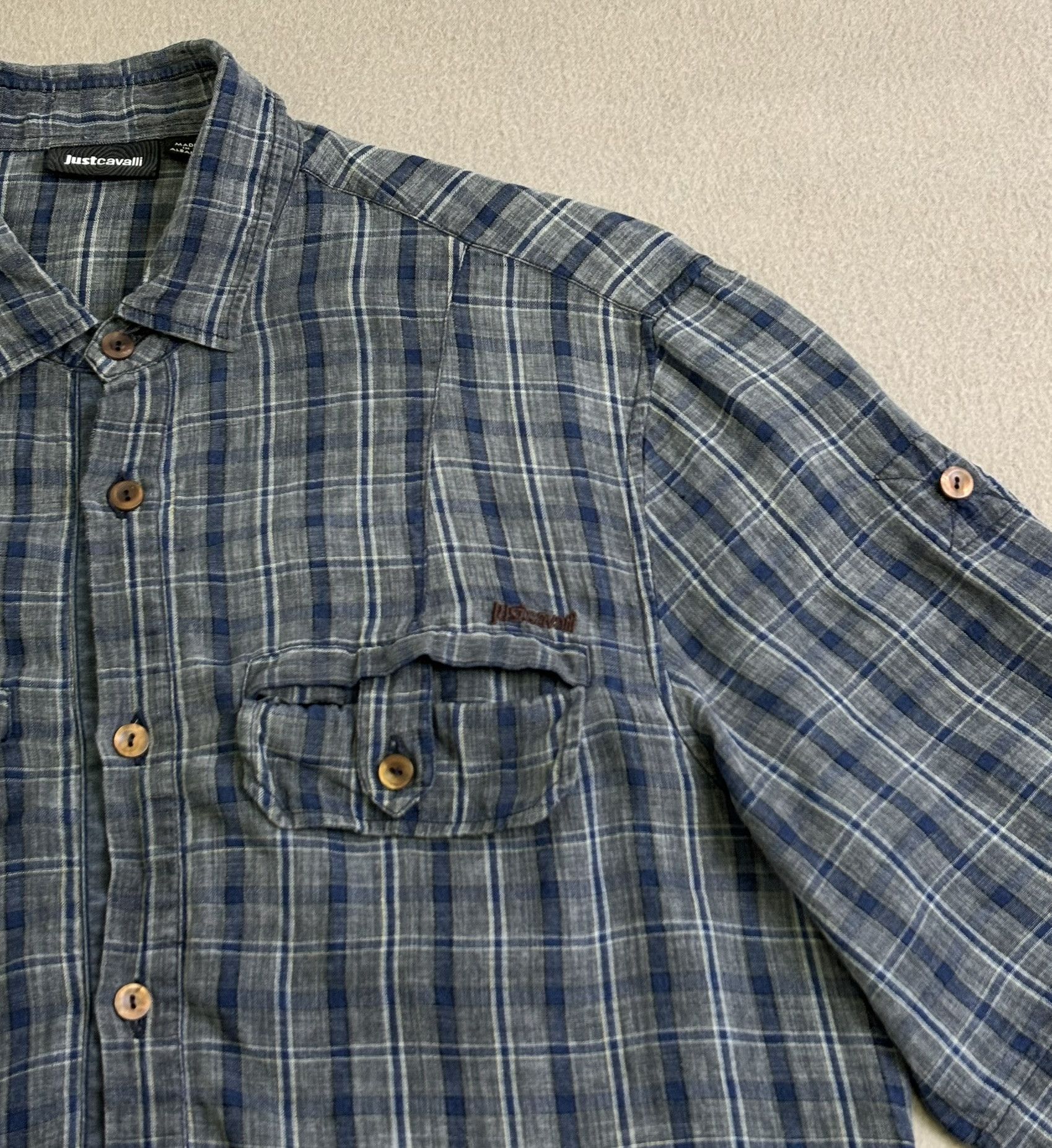 Just Cavalli Just Cavalli 100% Linen Shirt Size 48 Size US M / EU 48-50 / 2 - 5 Thumbnail