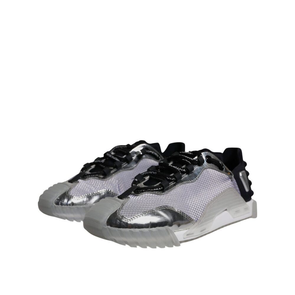 Dolce & Gabbana Dolce & Gabbana Silver Black Nylon NS1 Low Top Sneakers Shoe Size US 8 / EU 41 - 3 Thumbnail