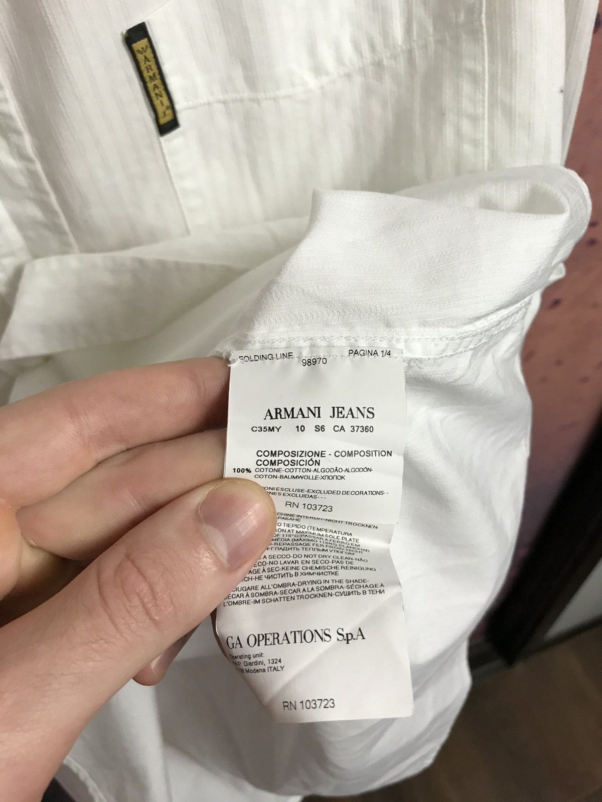 Armani Armani luxury streetwear shirt Size US L / EU 52-54 / 3 - 6 Thumbnail