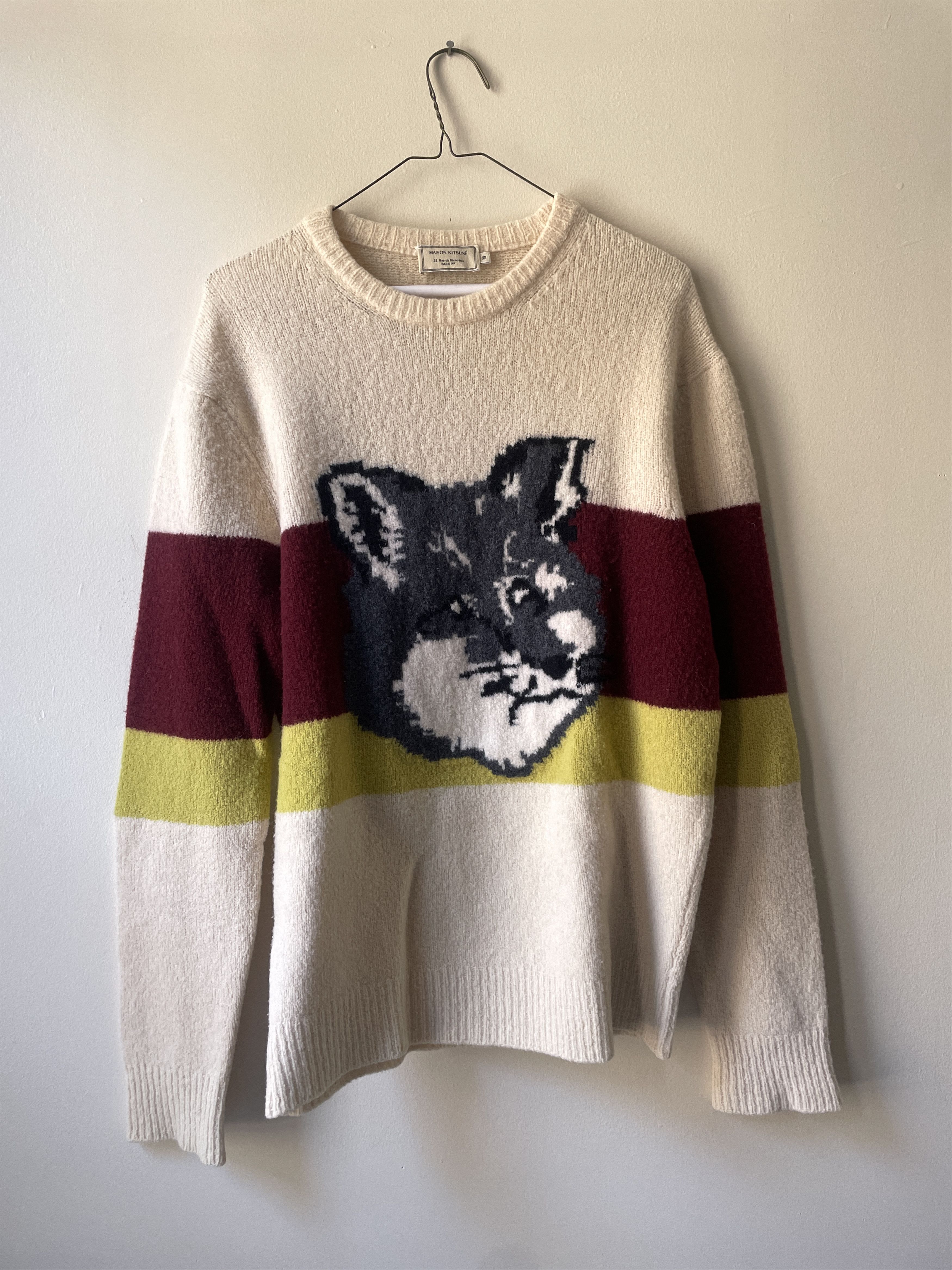 Maison Kitsune Color-block fox head pullover Size US M / EU 48-50 / 2 - 1 Thumbnail