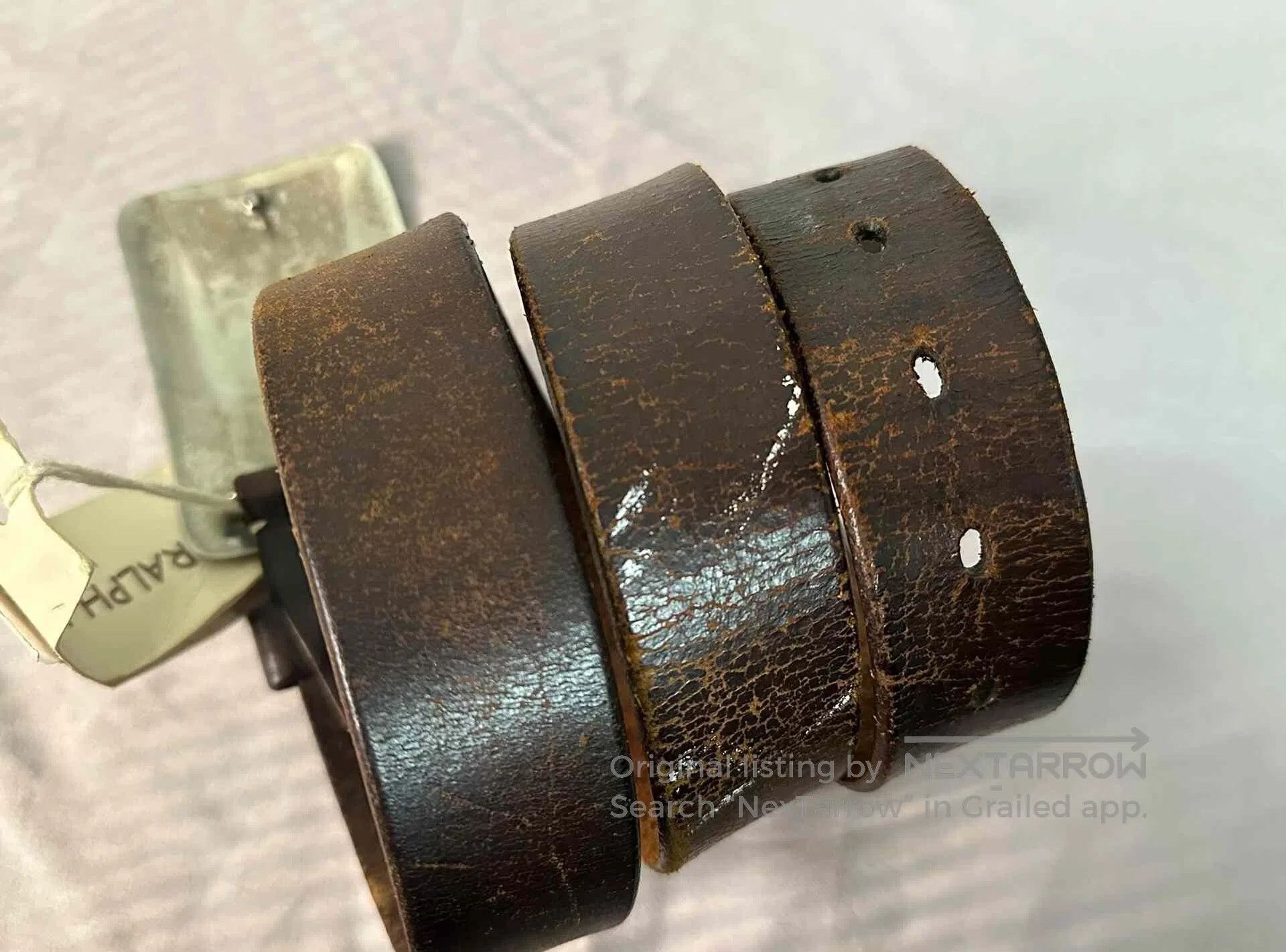 RRL Ralph Lauren RRL RL Vintage Western Silver Buckle Belt. Size ONE SIZE - 5 Thumbnail