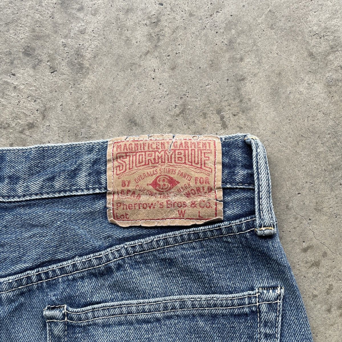 Japanese Brand Vintage StormyBlue Faded Selvedge Jeans Distressed Pants W31 Size US 31 - 8 Thumbnail