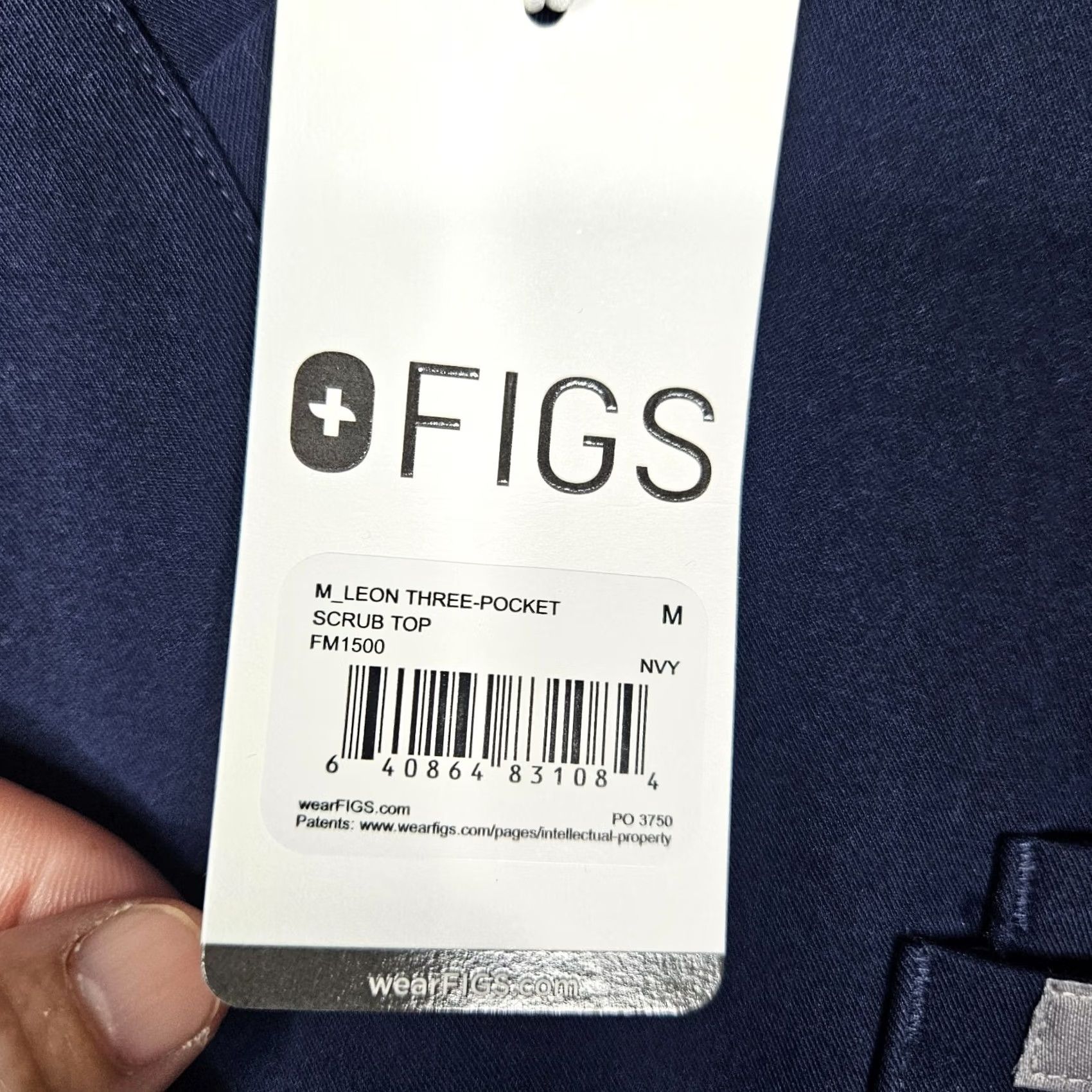 Vintage FIGS Scrub Top Navy V-neck Short Sleeve Womens M NEW Solid Polyester Blend Medical Size M / US 6-8 / IT 42-44 - 4 Thumbnail