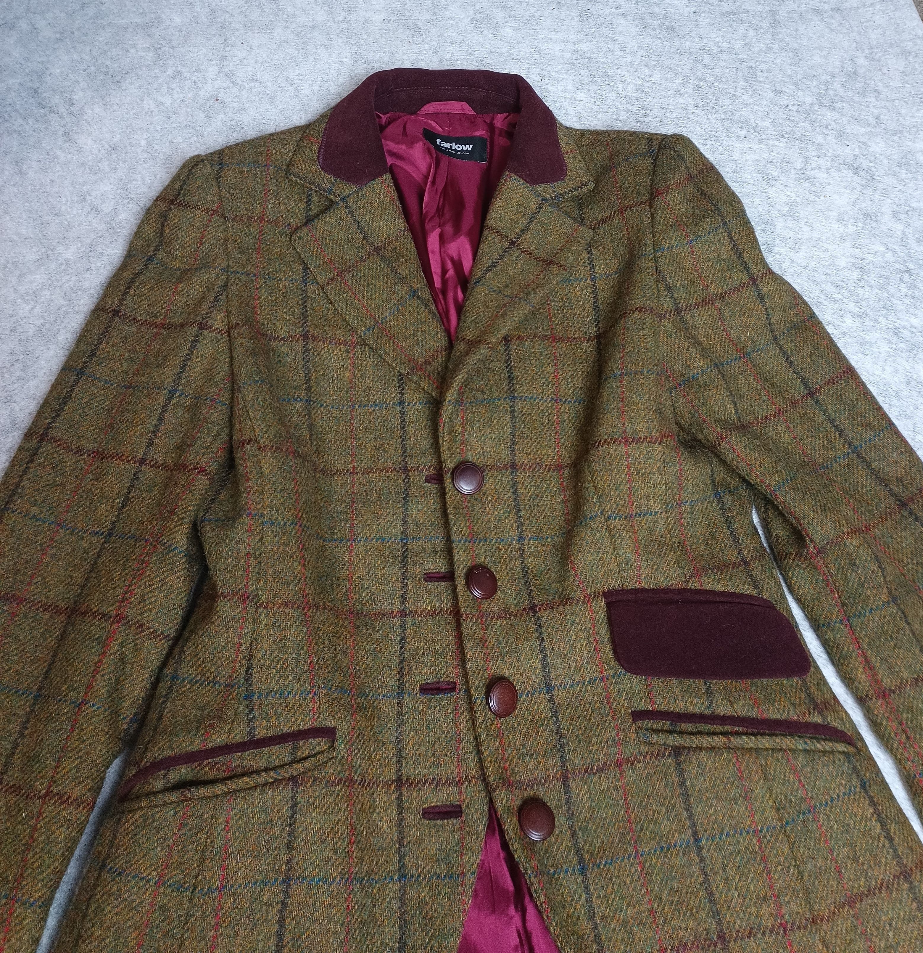Hunter Farlow 9 Pall Mall London Tweed Wool Farm Hunt Jacket UK8 Size S / US 4 / IT 40 - 6 Thumbnail