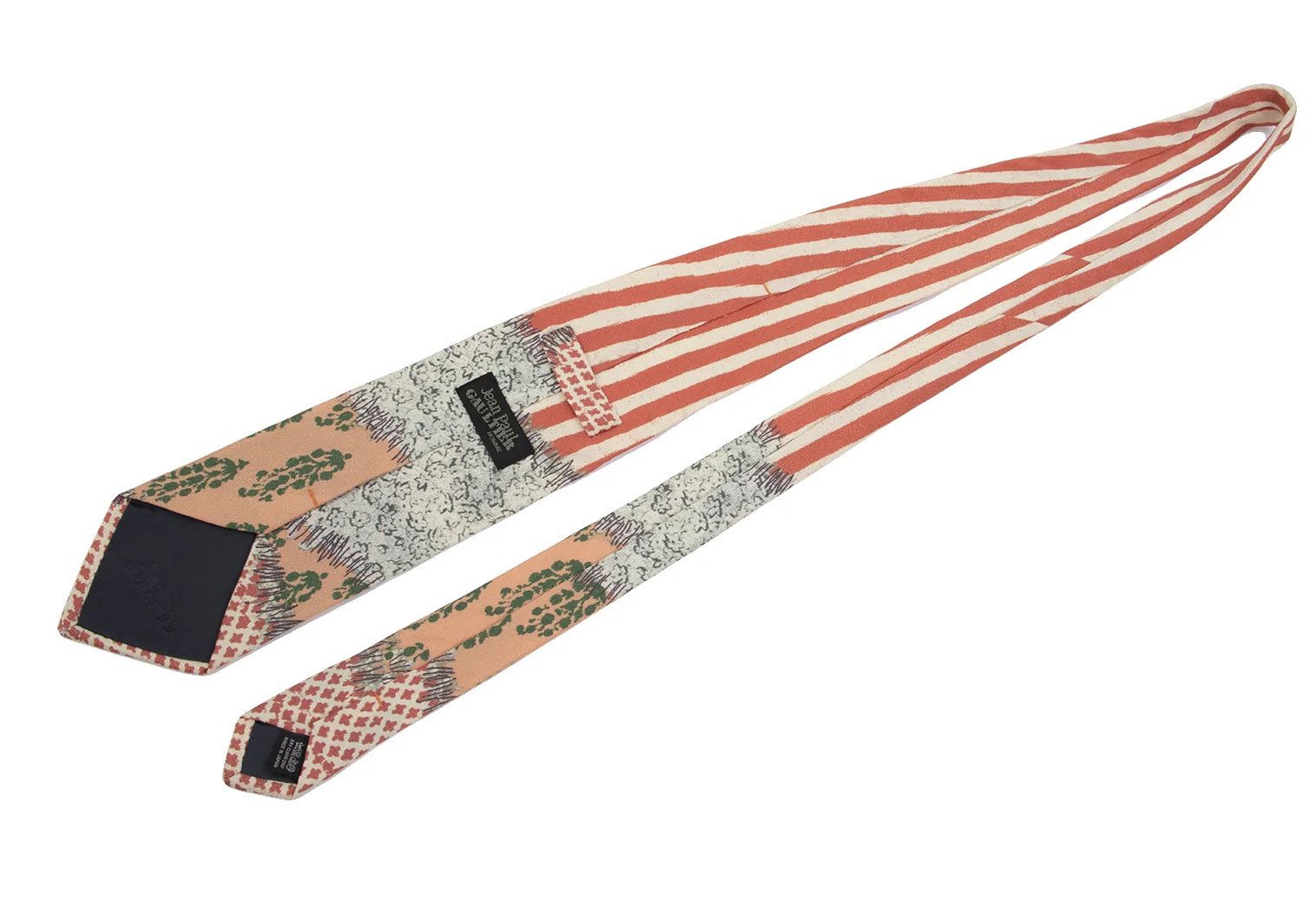 Jean Paul Gaultier Striped Tie in Orange and Light Yellow Size ONE SIZE - 5 Thumbnail