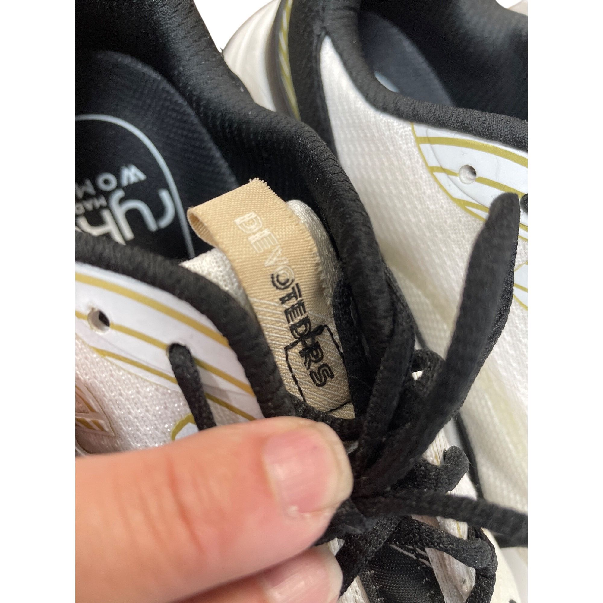 Ryka Womens White Black Athletic Walking Sneakers size 7.5M