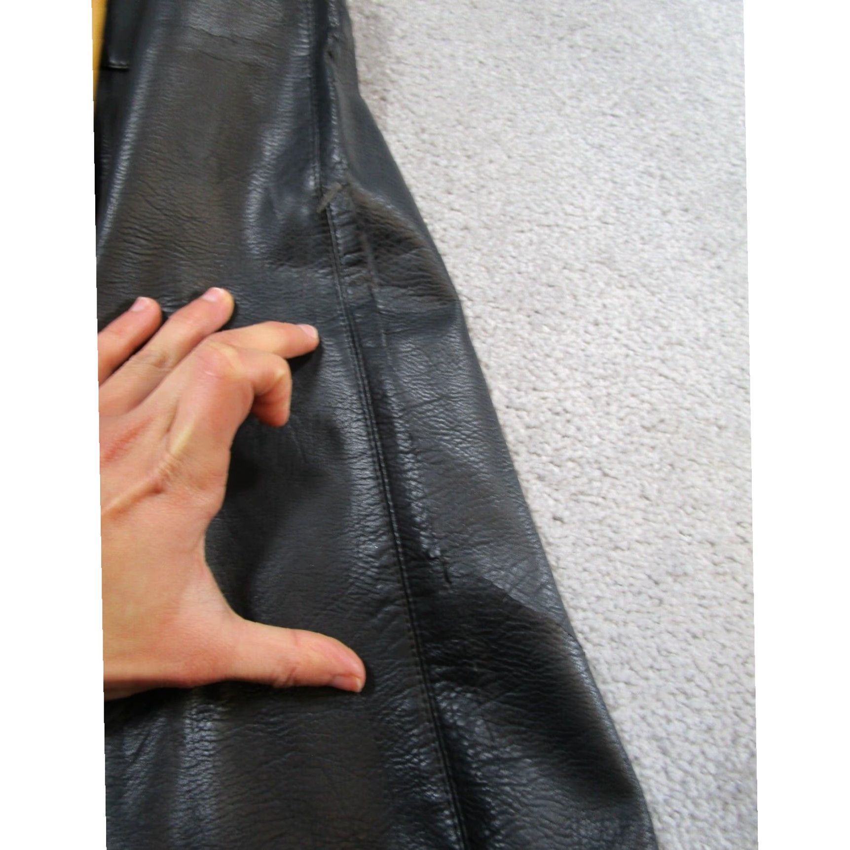 Zara Zara Faux Leather Midi Pencil Skirt Womens Small Black Size 28" / US 6 / IT 42 - 4 Thumbnail