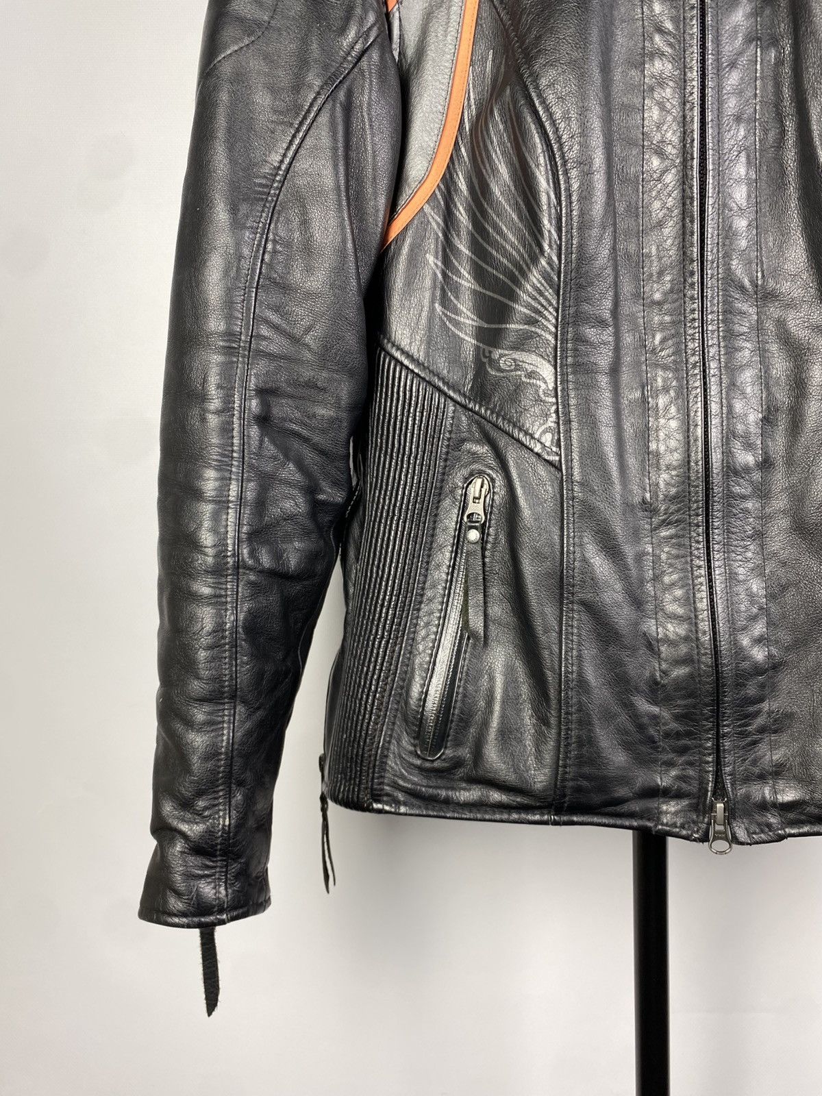 Harley Davidson Vintage 00s Harley Davidson Genuine Leather Jacket MOTO Size M / US 6-8 / IT 42-44 - 5 Thumbnail