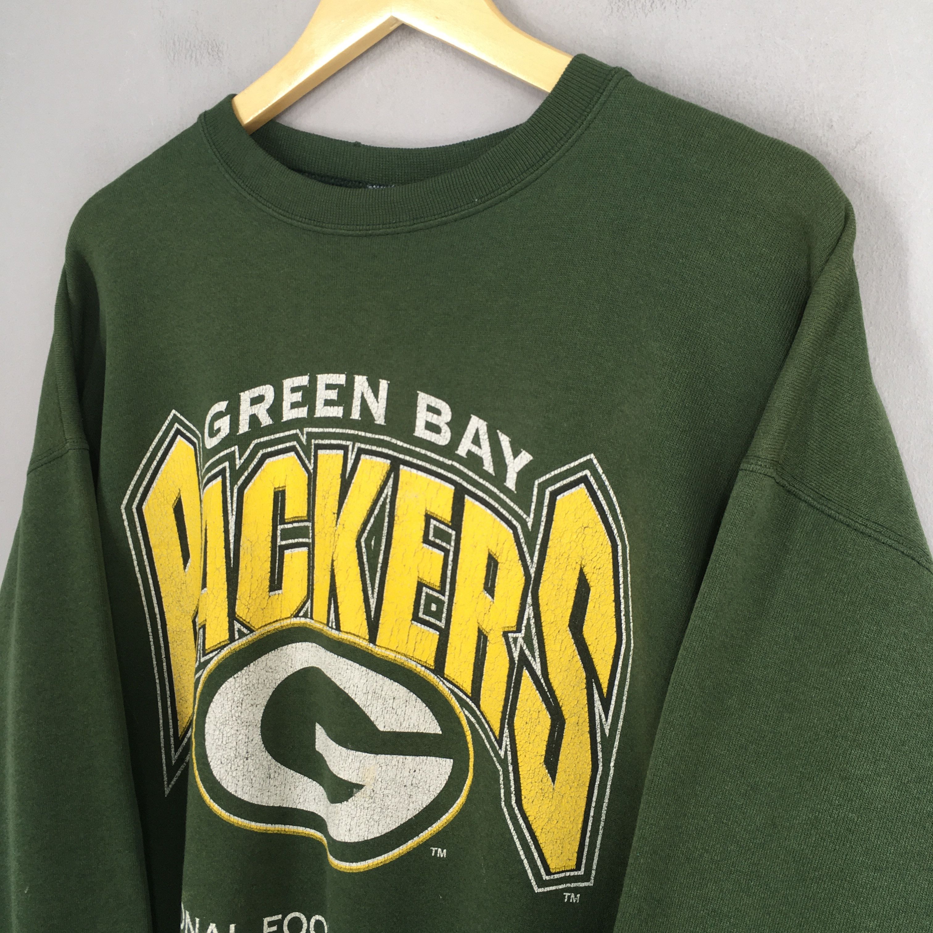 Logo Athletic Vintage 90s Green Bay Packers Football NFL Sweatshirt XLarge Size US XL / EU 56 / 4 - 3 Thumbnail