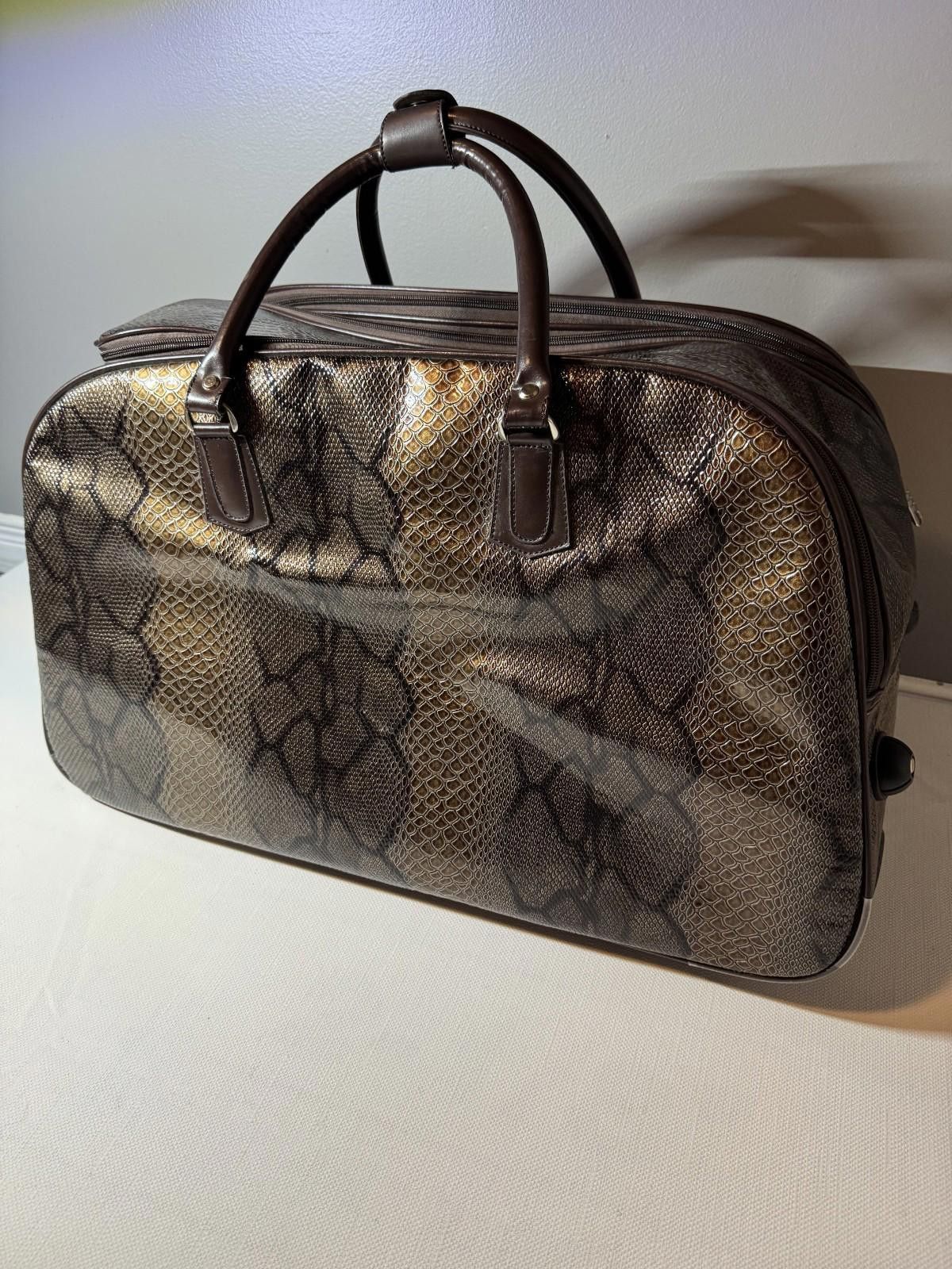 Montblanc Vintage Montblanc Brown Leather Trolley Suitcase with Wheels Size ONE SIZE - 5 Thumbnail