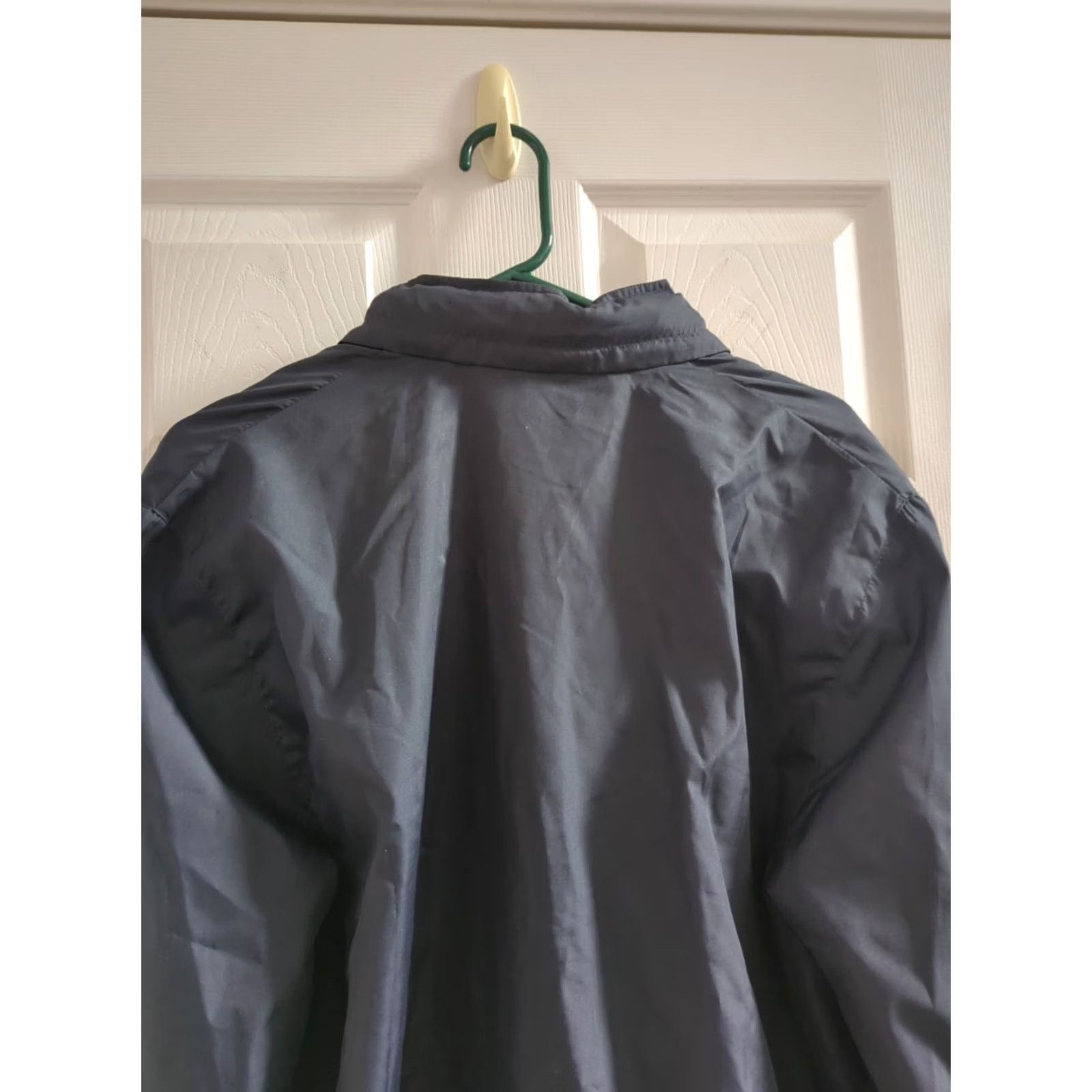 Reebok VINTAGE Reebok Dark Navy Hooded Mens LG Full Zip Windbreaker w/ Pockets 100% Polyester Size US L / EU 52-54 / 3 - 3 Thumbnail