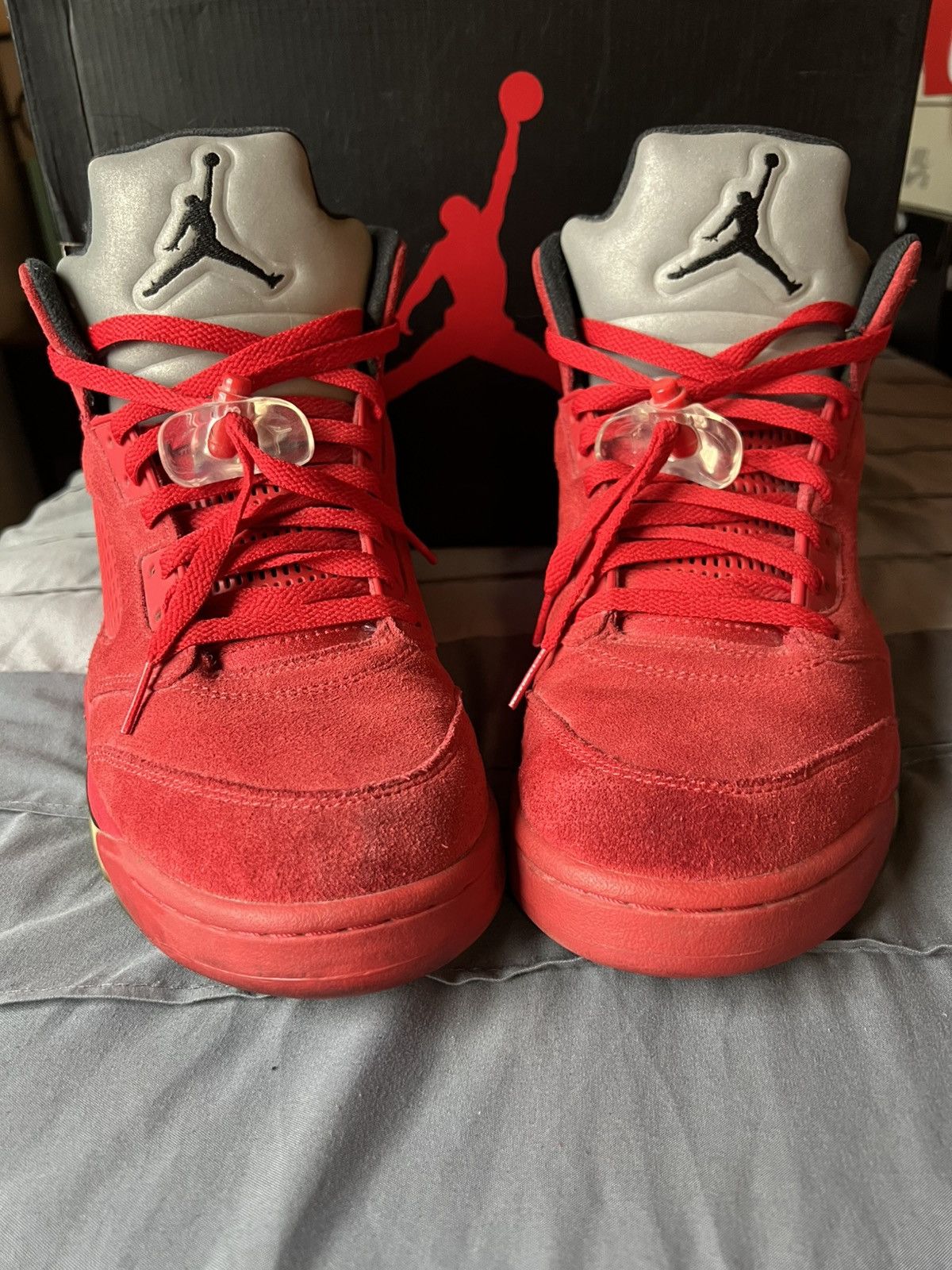 Jordan Brand Jordan 5 Retro Red Suede Men Size 12 Size US 12 / EU 45 - 2 Thumbnail