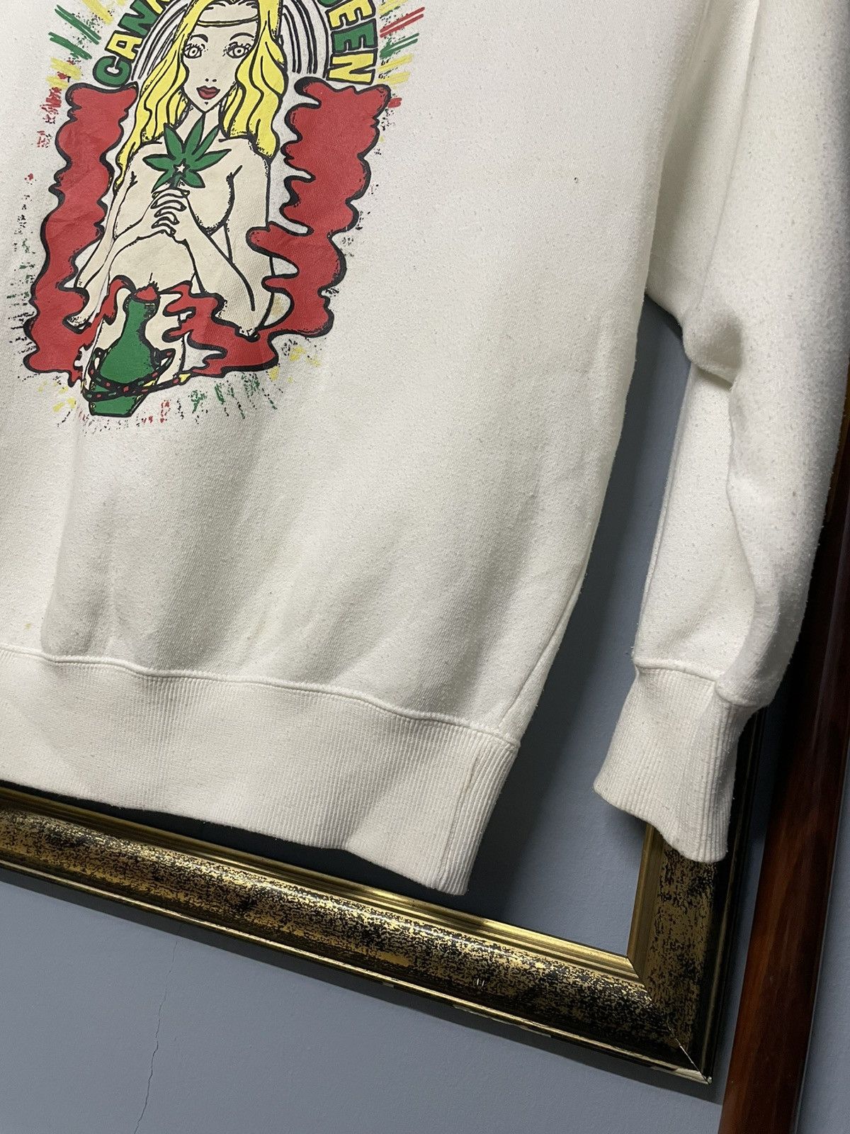 Designer × Japanese Brand × Vintage Vintage 90s Designer Zeky Cannabis Queen Aura Sweatshirt Size US L / EU 52-54 / 3 - 5 Thumbnail