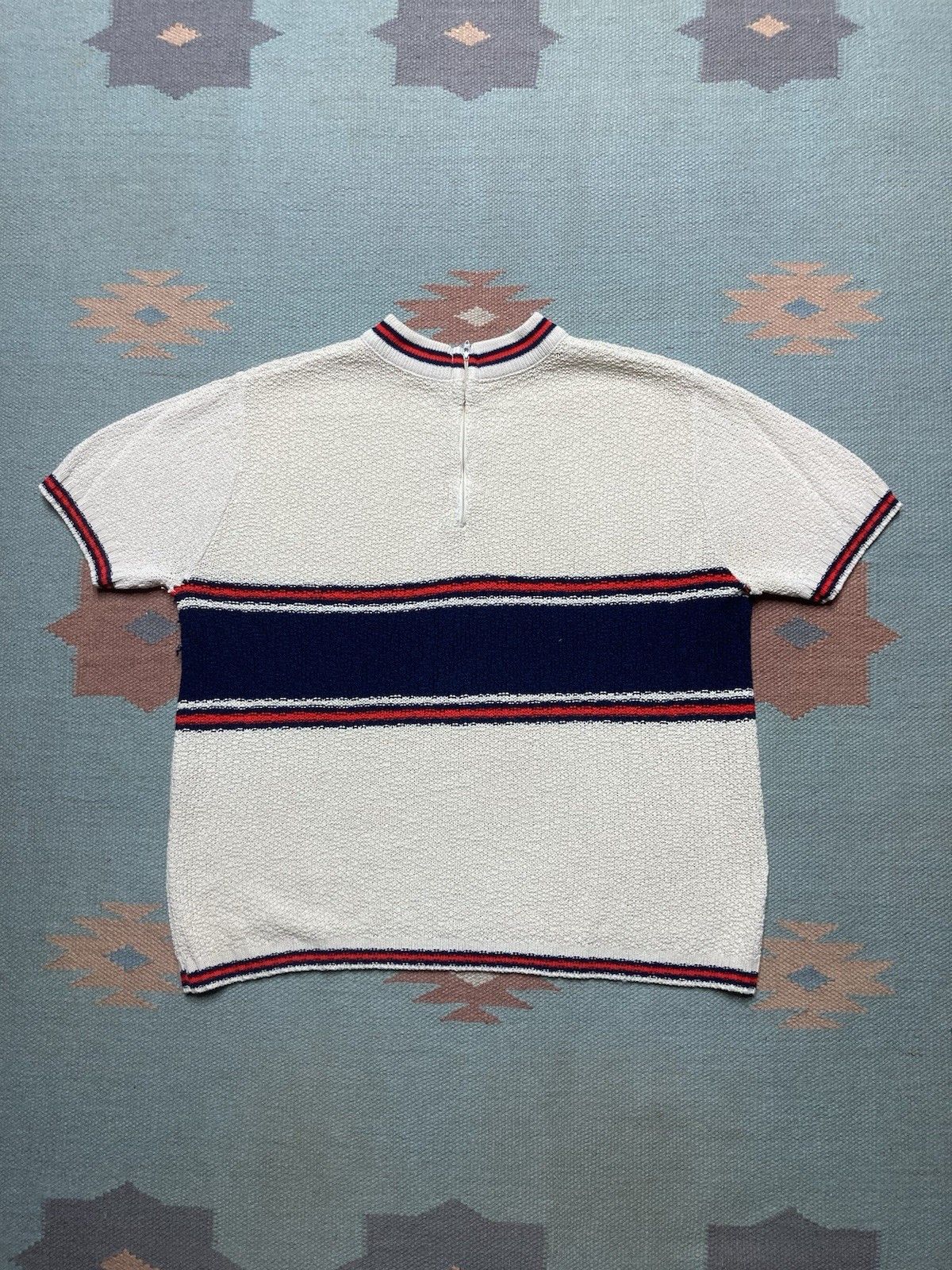 Vintage Vintage 60s 70s t shirt jacquard knit striped women’s large Size L / US 10 / IT 46 - 6 Thumbnail