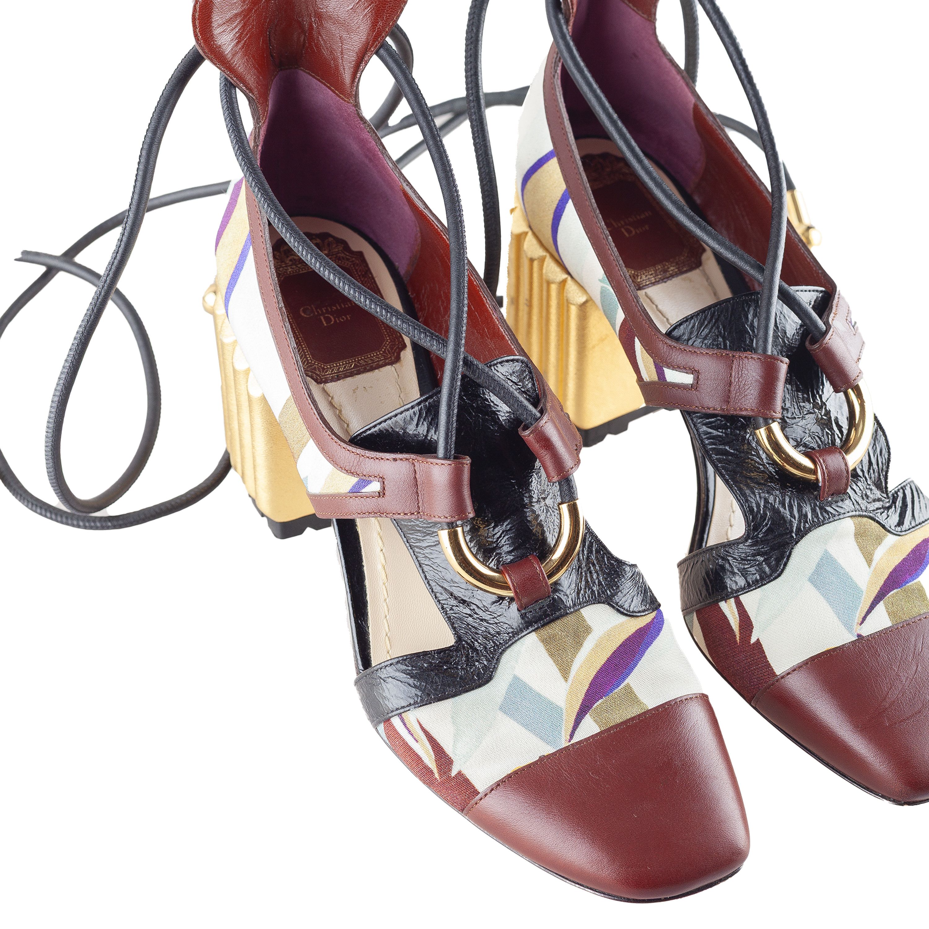 Dior Christian Dior 2017 Metallic Tied-Up Heels Size US 6 / IT 36 - 6 Thumbnail