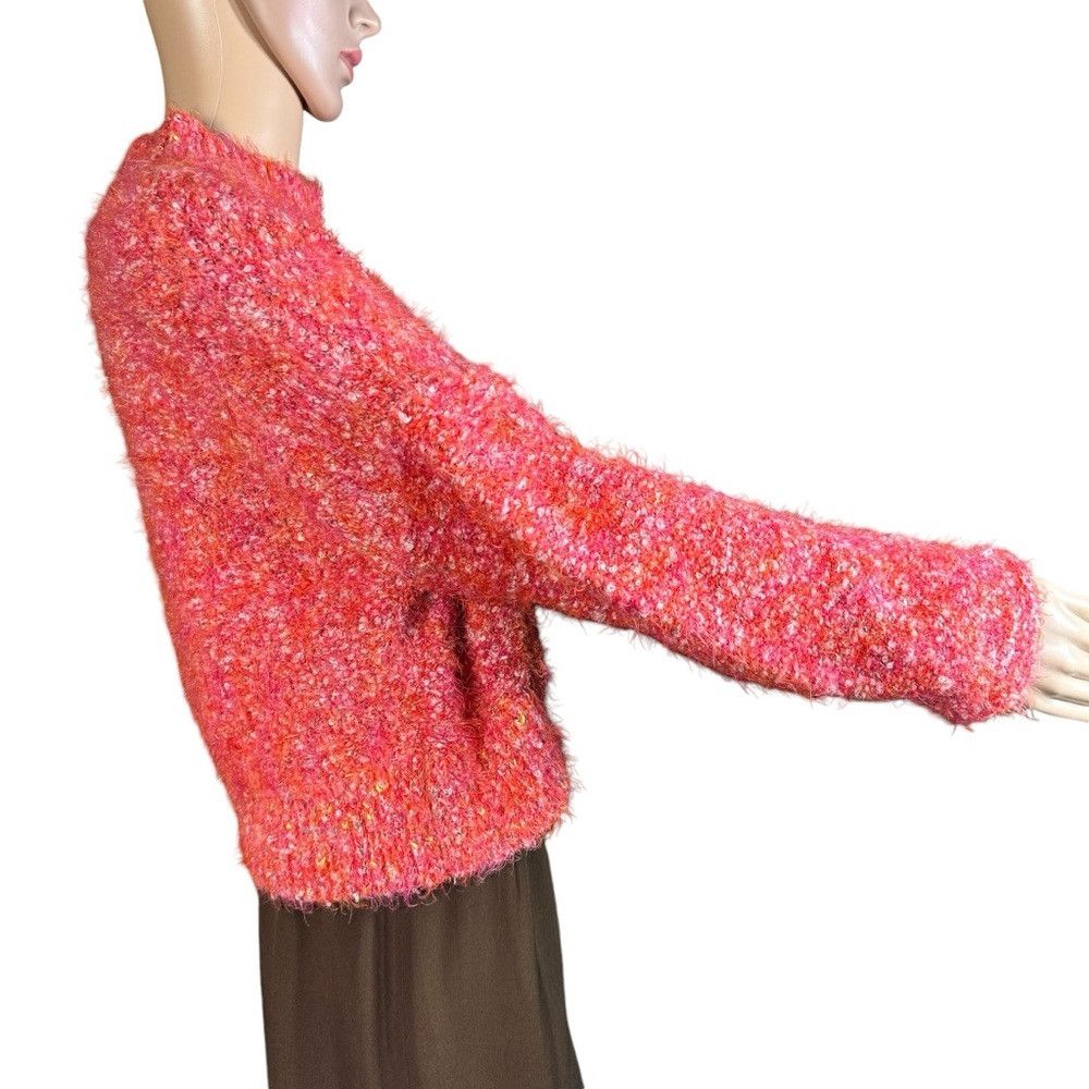 Free People New Free People Stardust Crop Super Soft Red Pullover Sweat Size XS / US 0-2 / IT 36-38 - 4 Thumbnail
