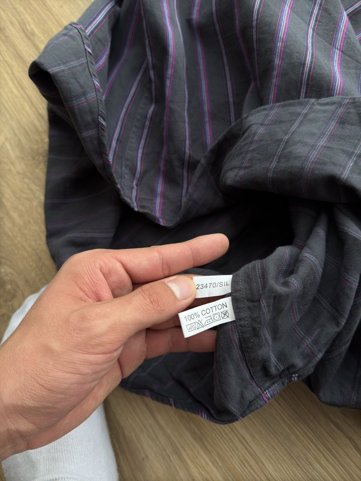 Other Vintage YSL Yves Saint Laurent Striped button up shirt Size US XL / EU 56 / 4 - 6 Thumbnail