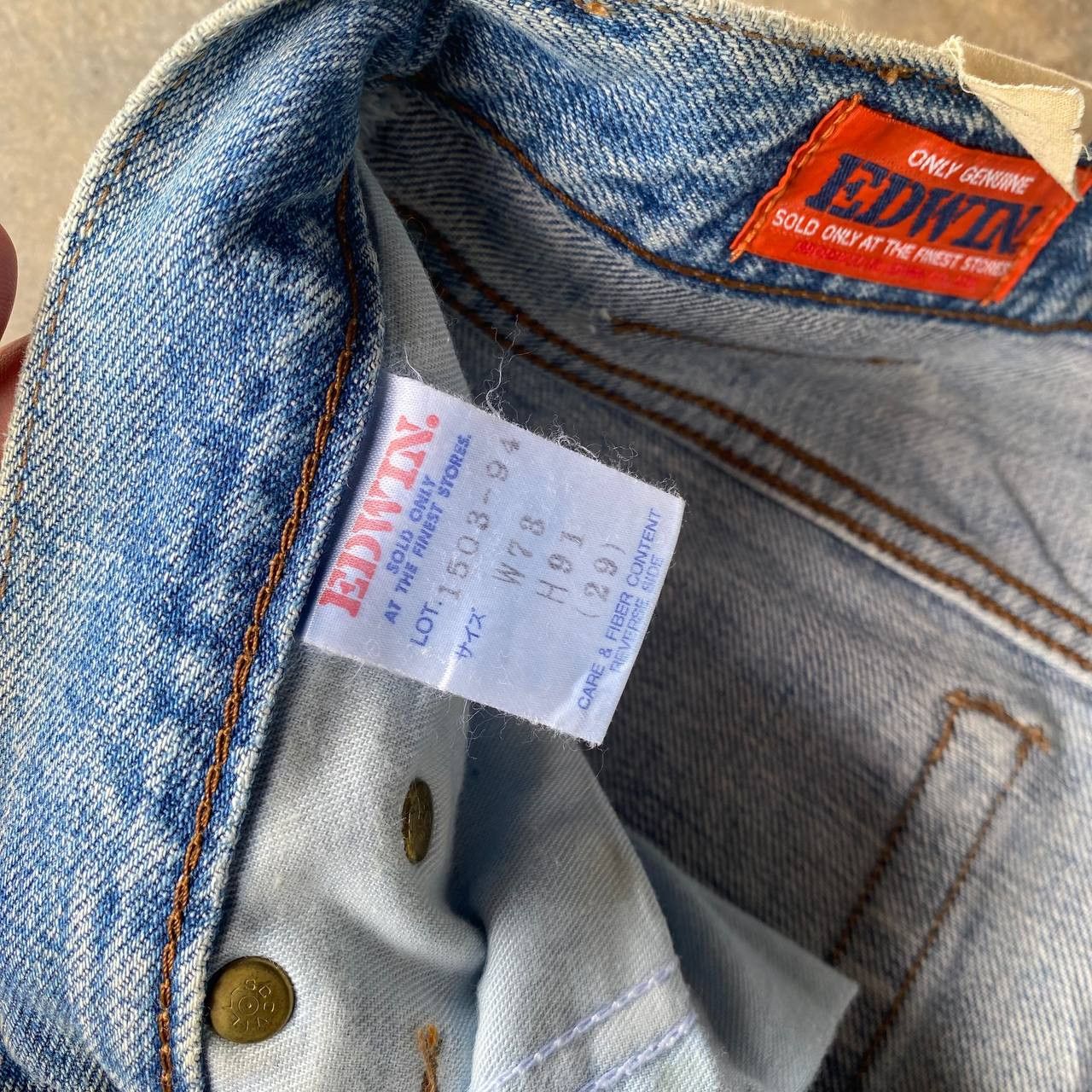 Edwin VINTAGE 90S EDWIN LOT 1503-94 AW STONEWASH DISTRESSED DENIM Size US 29 - 3 Thumbnail