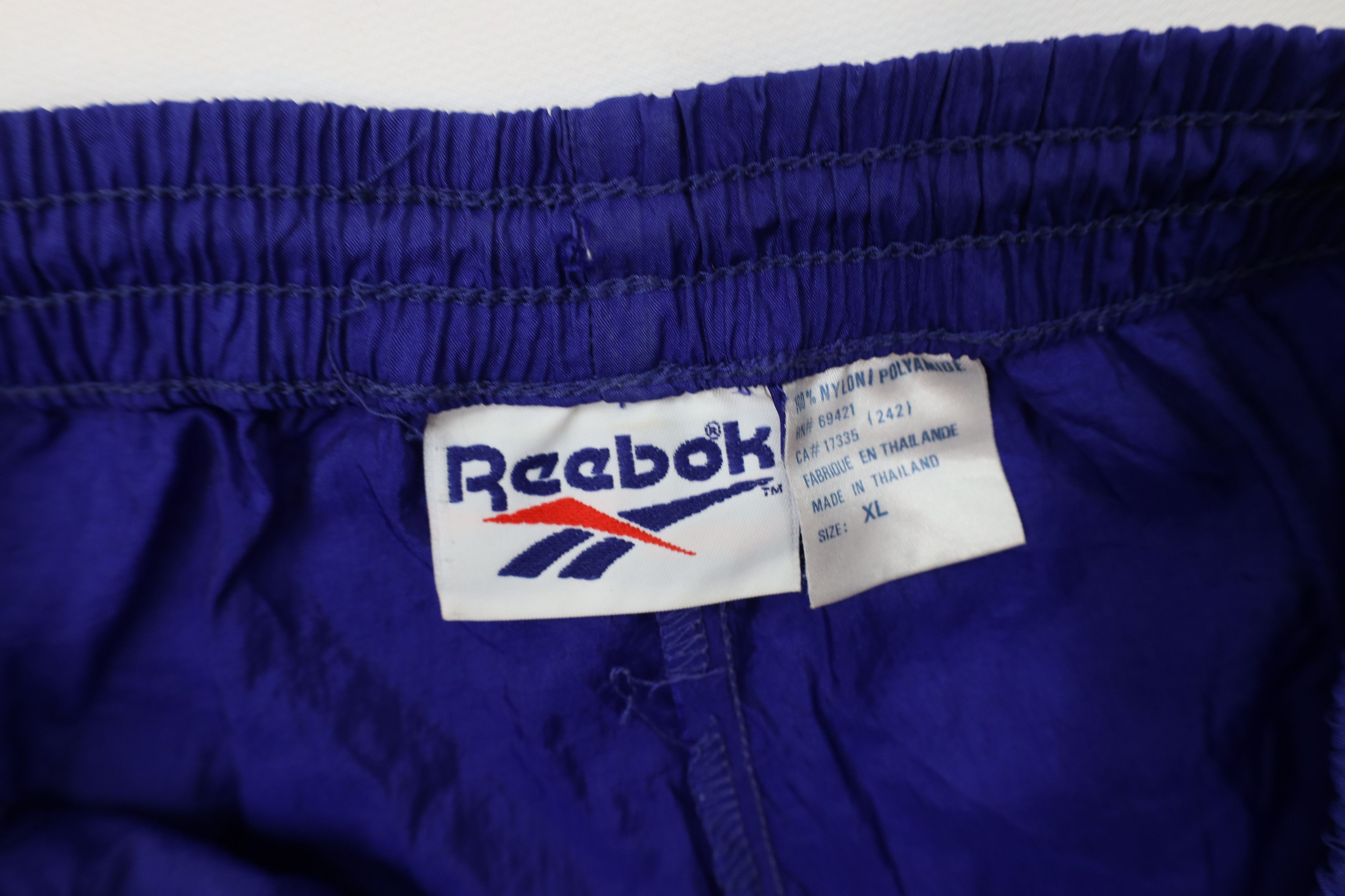 Reebok Vintage 90s Reebok Windbreaker Joggers Pants Blue Nylon Size US 38 / EU 54 - 7 Thumbnail
