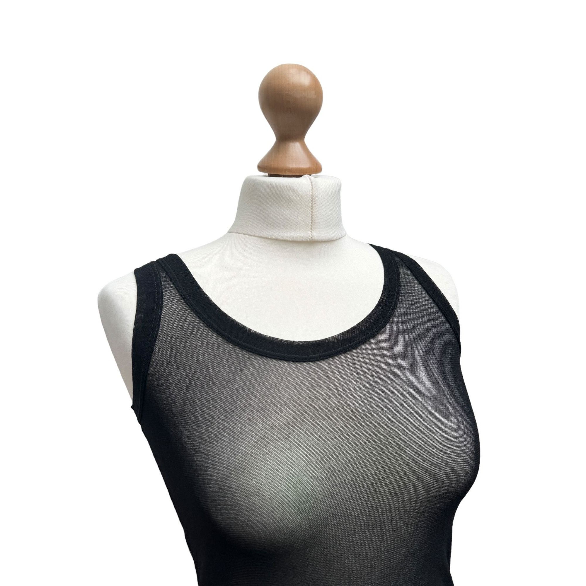 Jean Paul Gaultier Vintage Black Nylon Tank Top Size L / US 10 / IT 46 - 2 Thumbnail