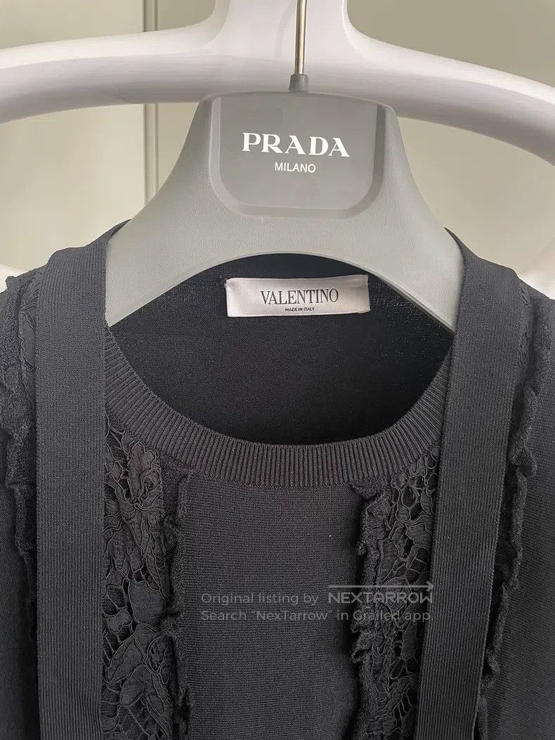 Valentino Valentino Lace patchwork knitted dress Size L / US 10 / IT 46 - 3 Thumbnail