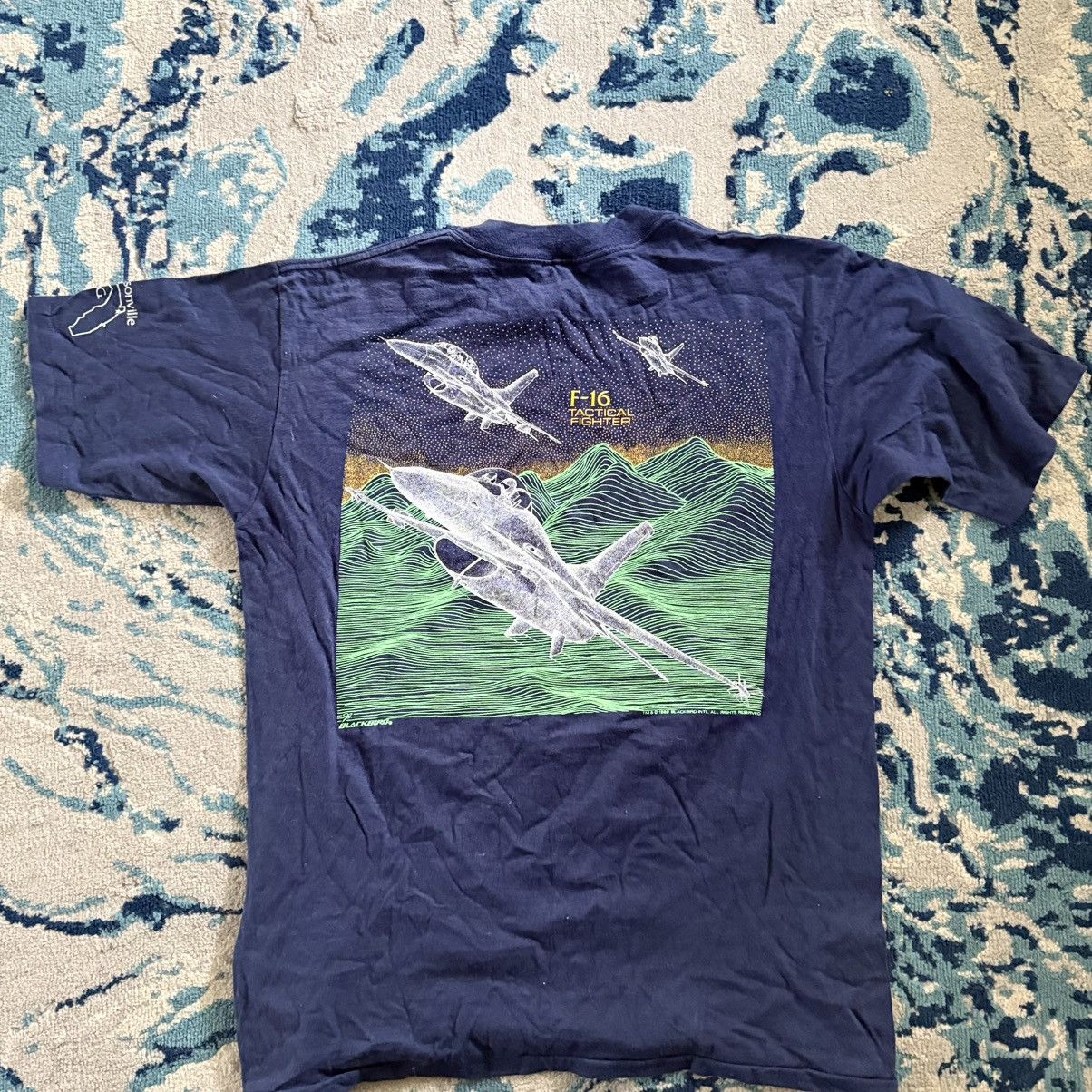 Vintage Vintage 1988 oniega fighter jet tee Size US XL / EU 56 / 4 - 3 Thumbnail