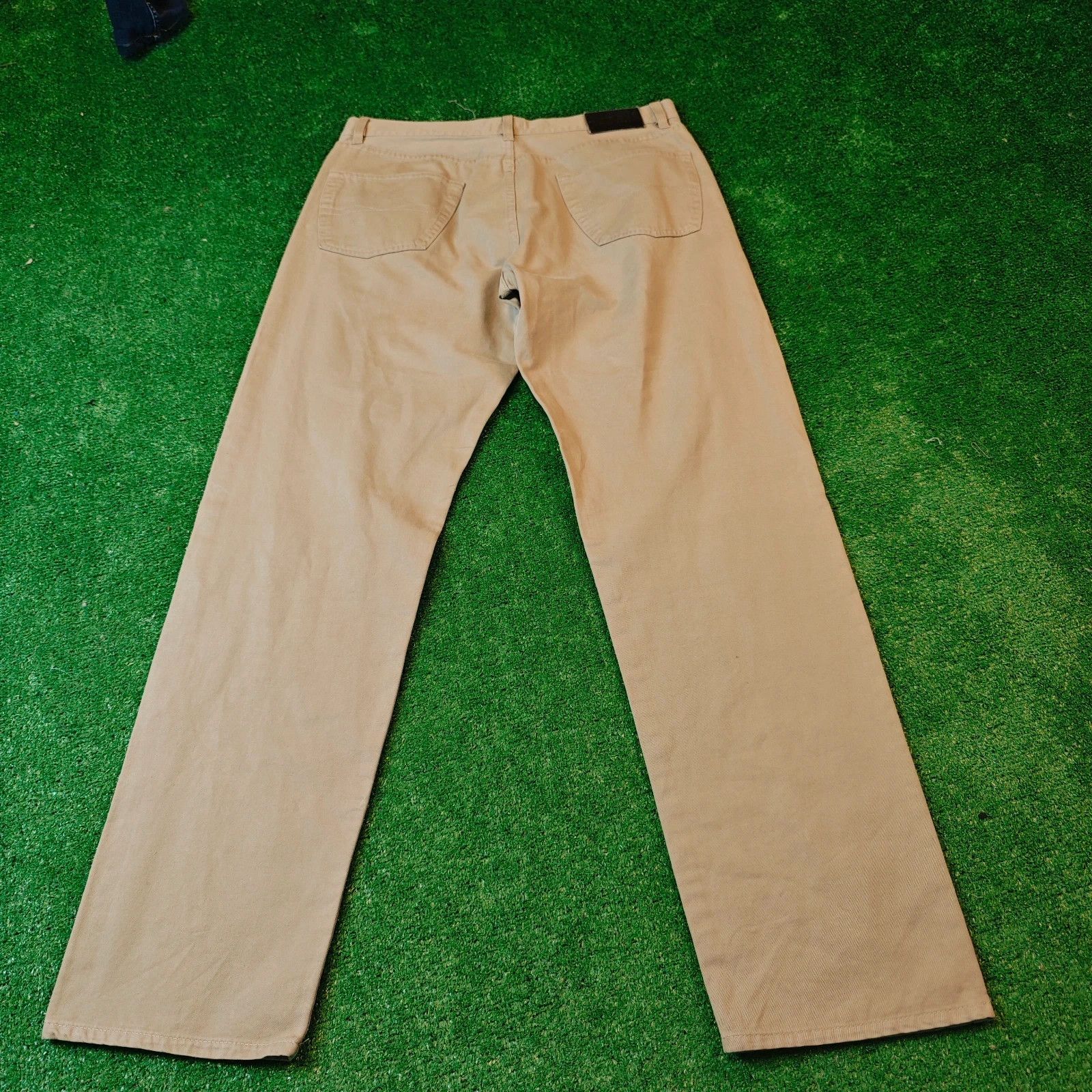 Hugo Boss Vintage Hugo Boss Pants Mens 36x34 Beige Straight Baggy Size US 36 / EU 52 - 2 Thumbnail