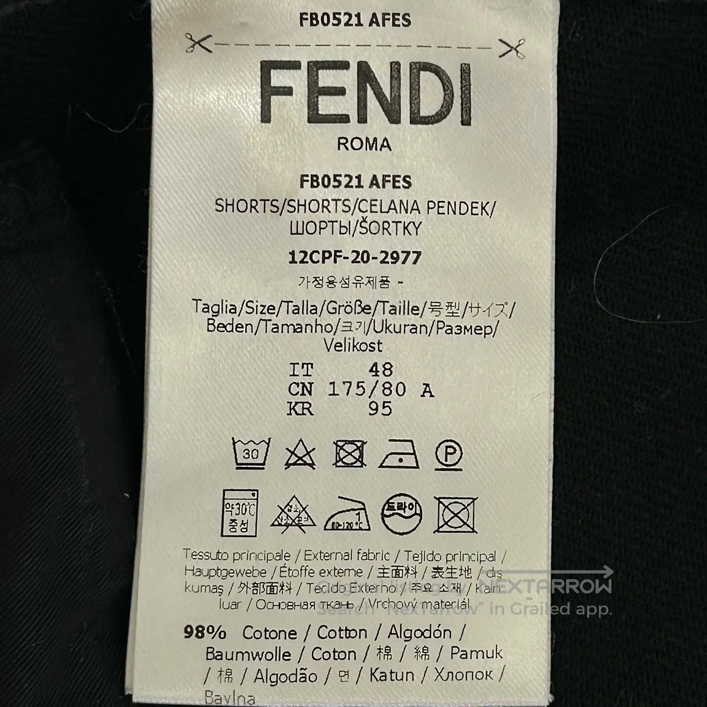 Fendi FENDI Black logo washed black denim shorts Size US 32 / EU 48 - 4 Thumbnail