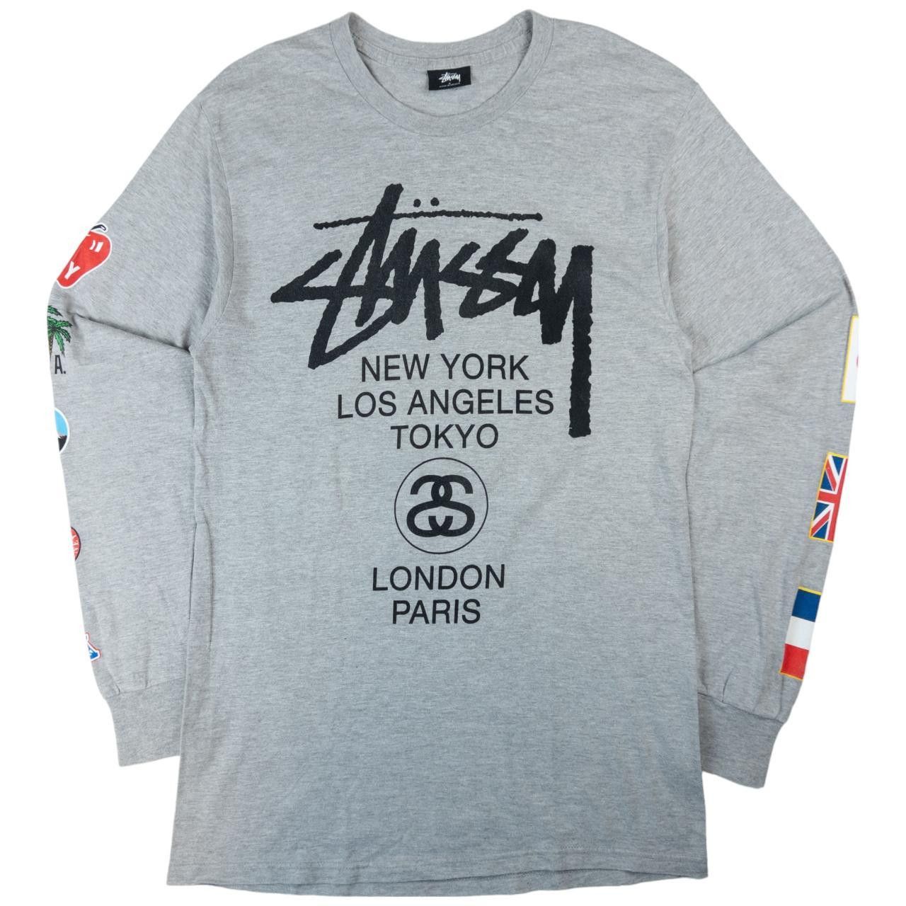 Stussy Stussy Skull Head Rose Graphic Longsleeve T-Shirt