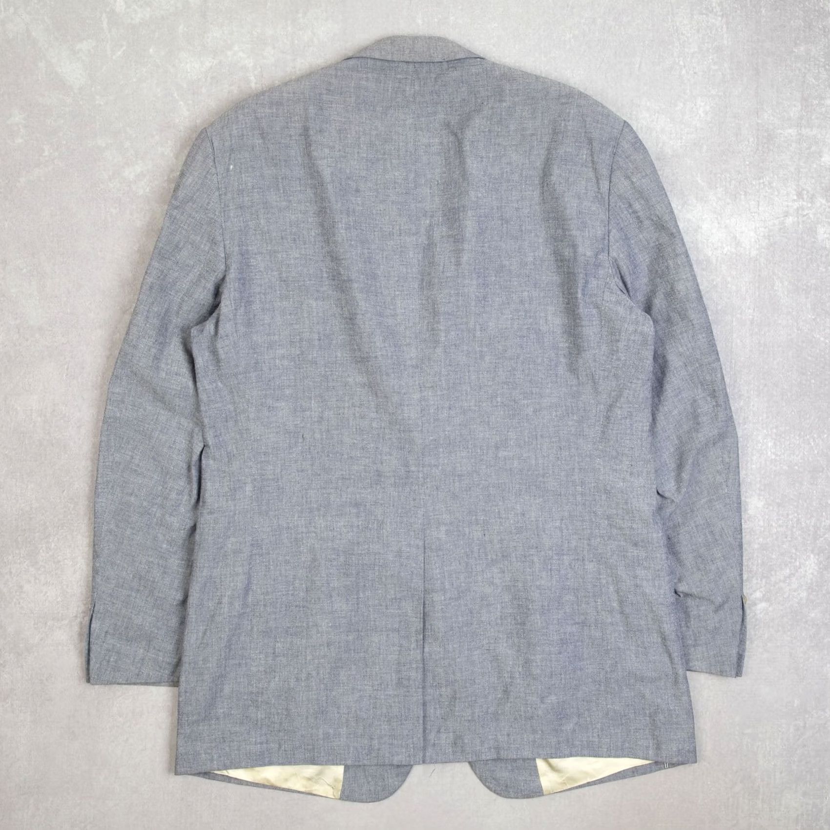 Brooks Brothers Brooks Brothers Men's Vintage 1990s Blazer Jacket Grey 42 Medium 34" Lining Cotton Jacket Size 42R - 2 Thumbnail