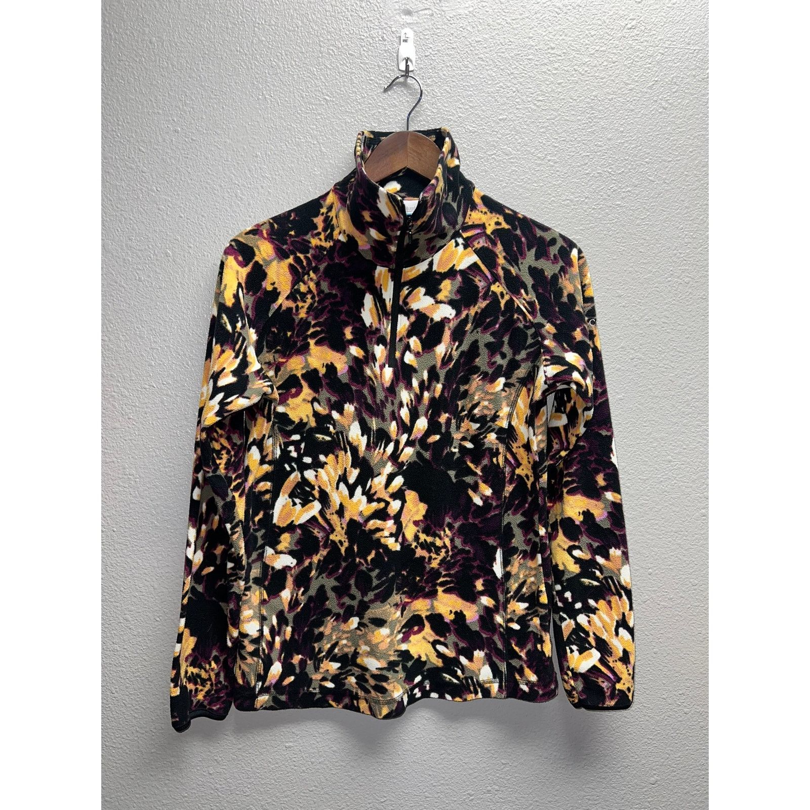 Vintage Womens Columbia Floral Print Fleece Sweatshirt Pullover M Size M / US 6-8 / IT 42-44 - 1 Thumbnail