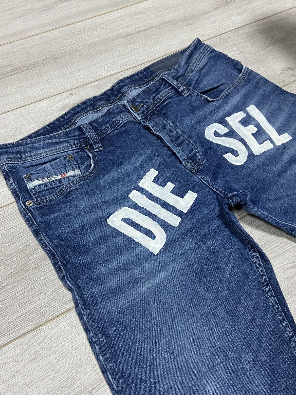 Diesel Diesel spell out big logo painted logo jeans pants Size US 38 / EU 54 - 5 Thumbnail